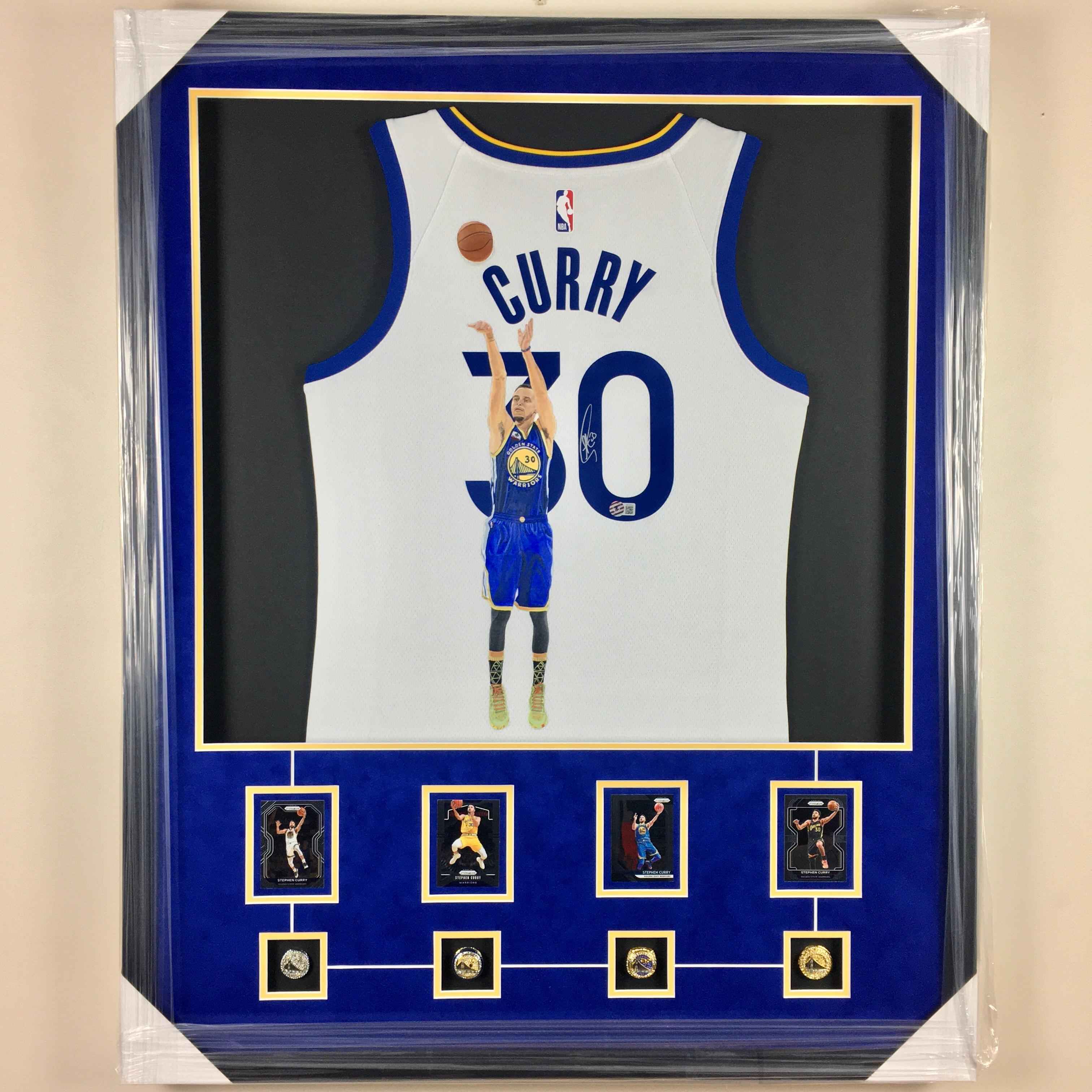 Stephen Curry Signed Jersey Framed