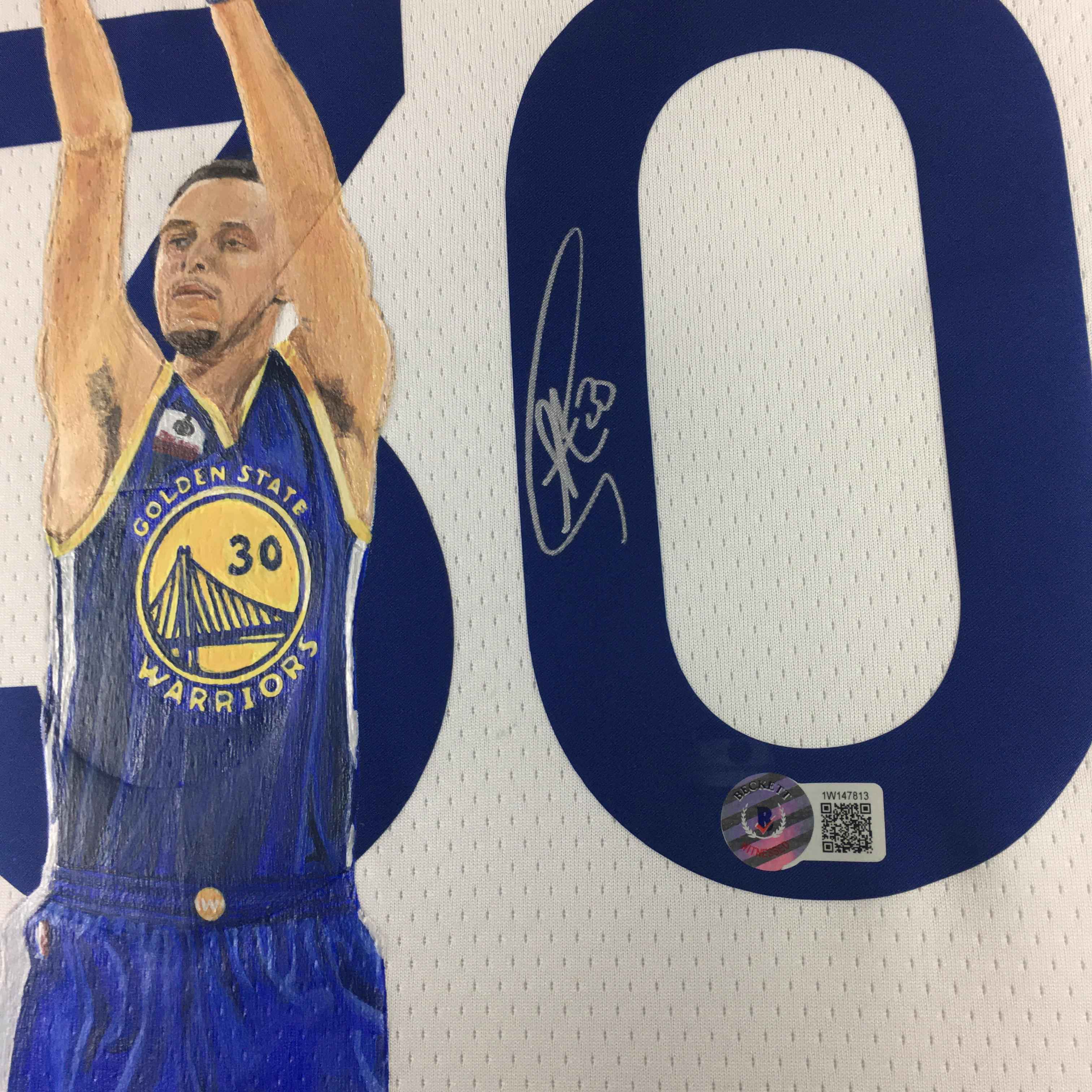 Stephen Curry Signed Jersey Framed