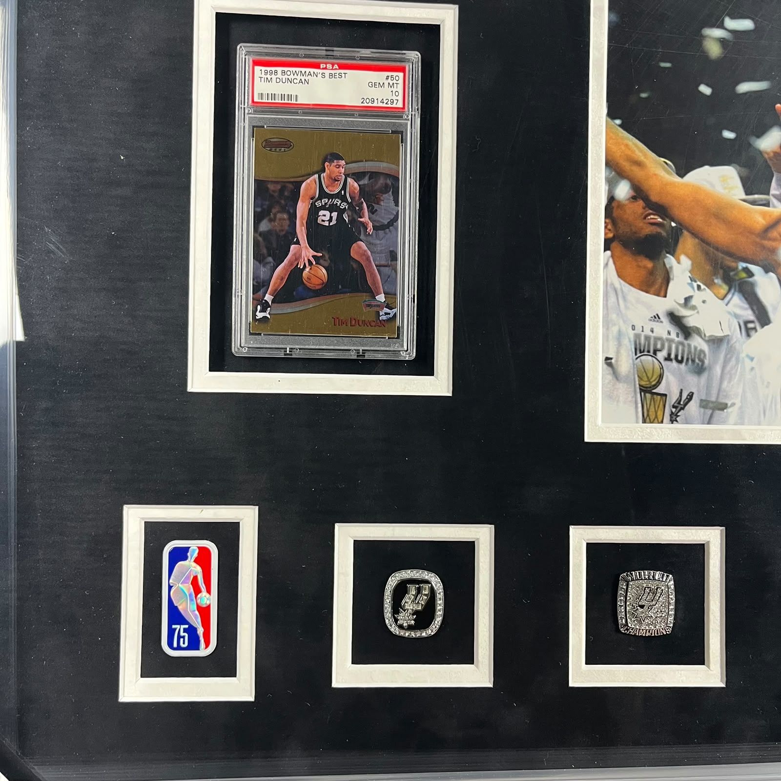 Tim Duncan Signed Jersey Framed