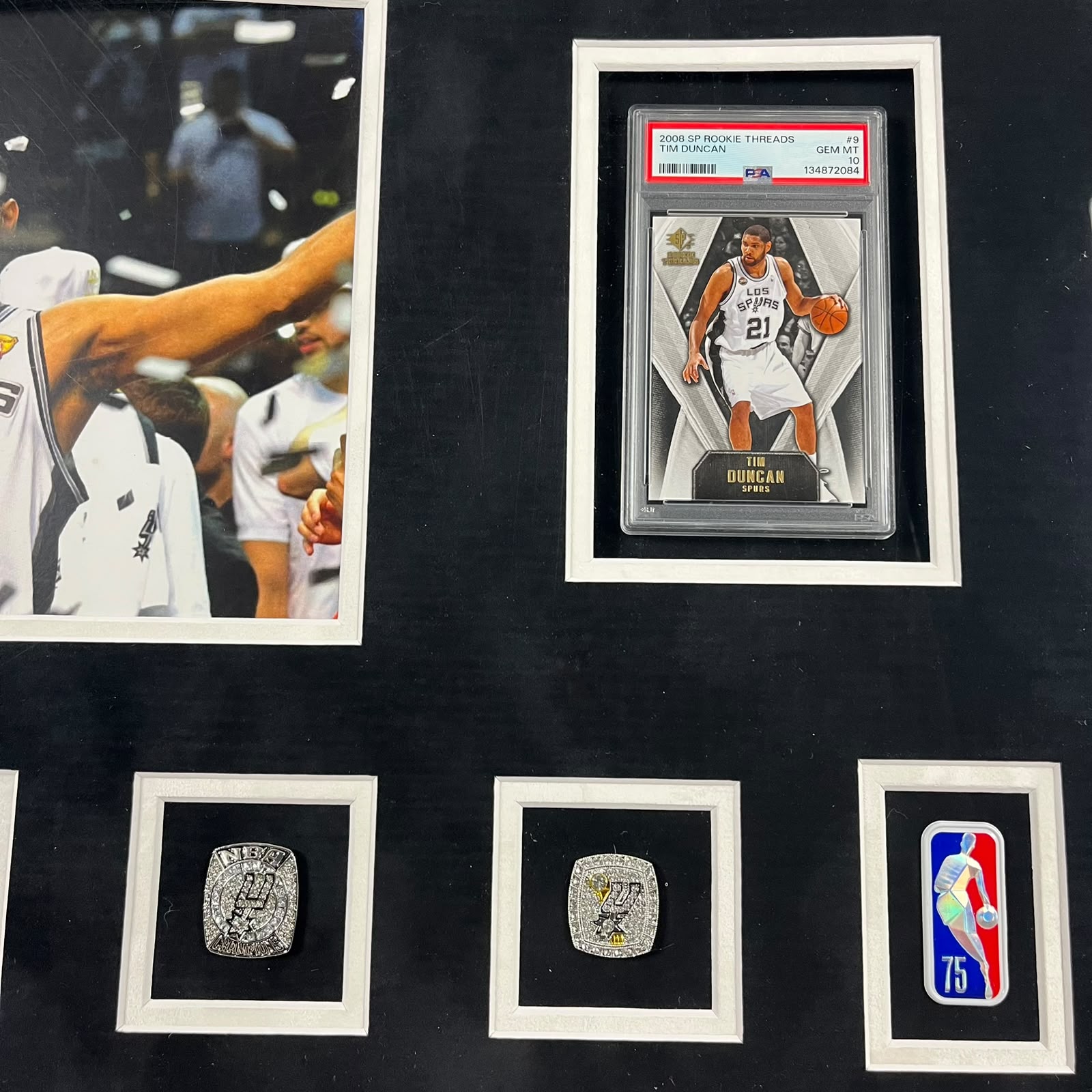 Tim Duncan Signed Jersey Framed