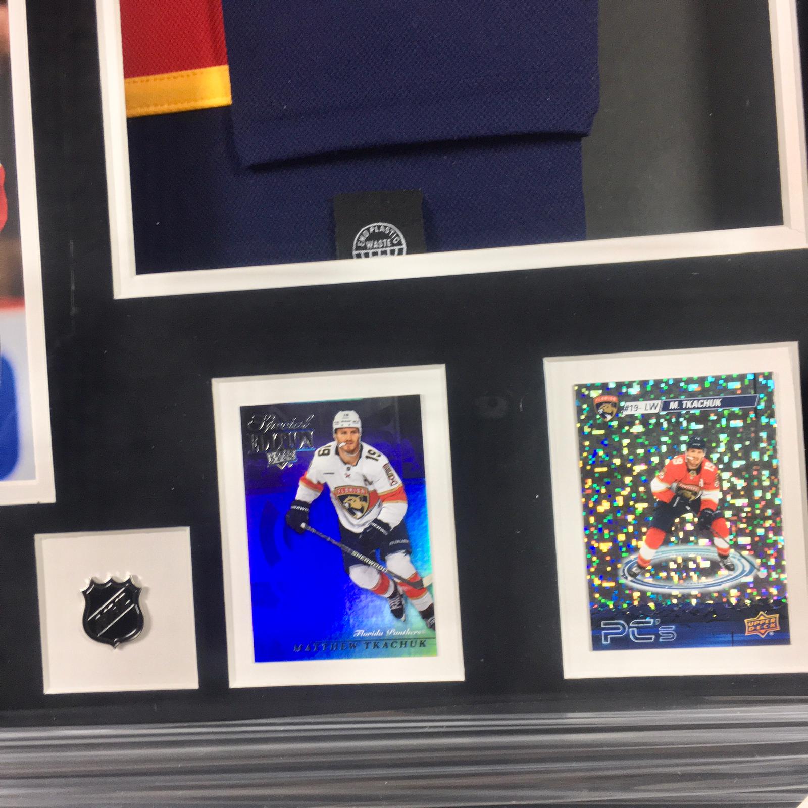 Matthew Tkachuk Signed Jersey Framed