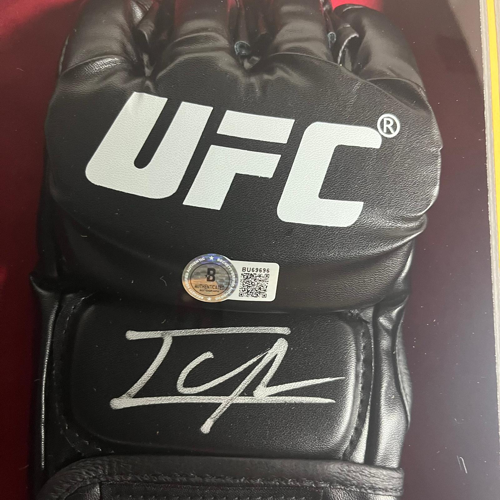 Ilia Topuria Signed Glove Framed
