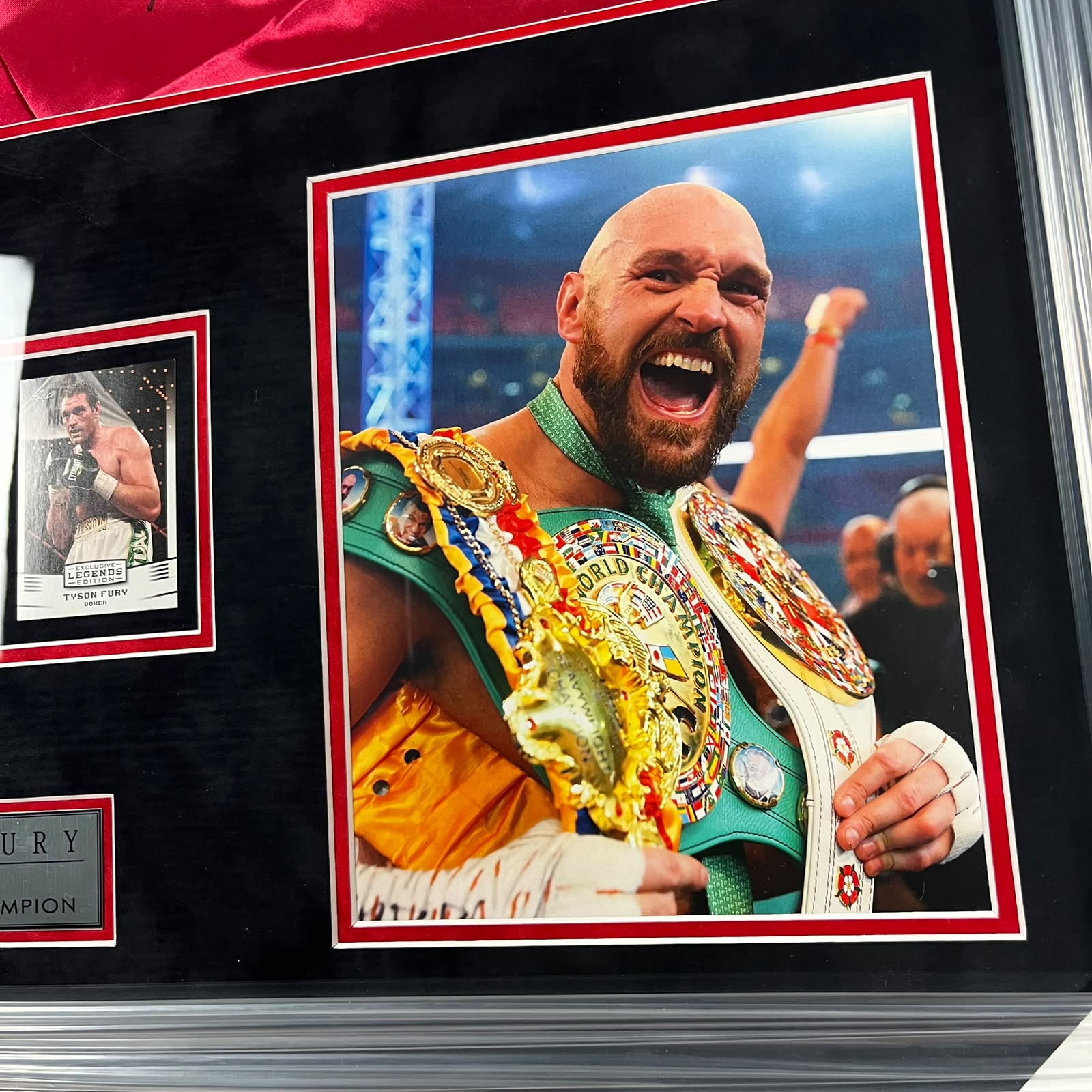 Tyson Fury Signed Trunks Framed