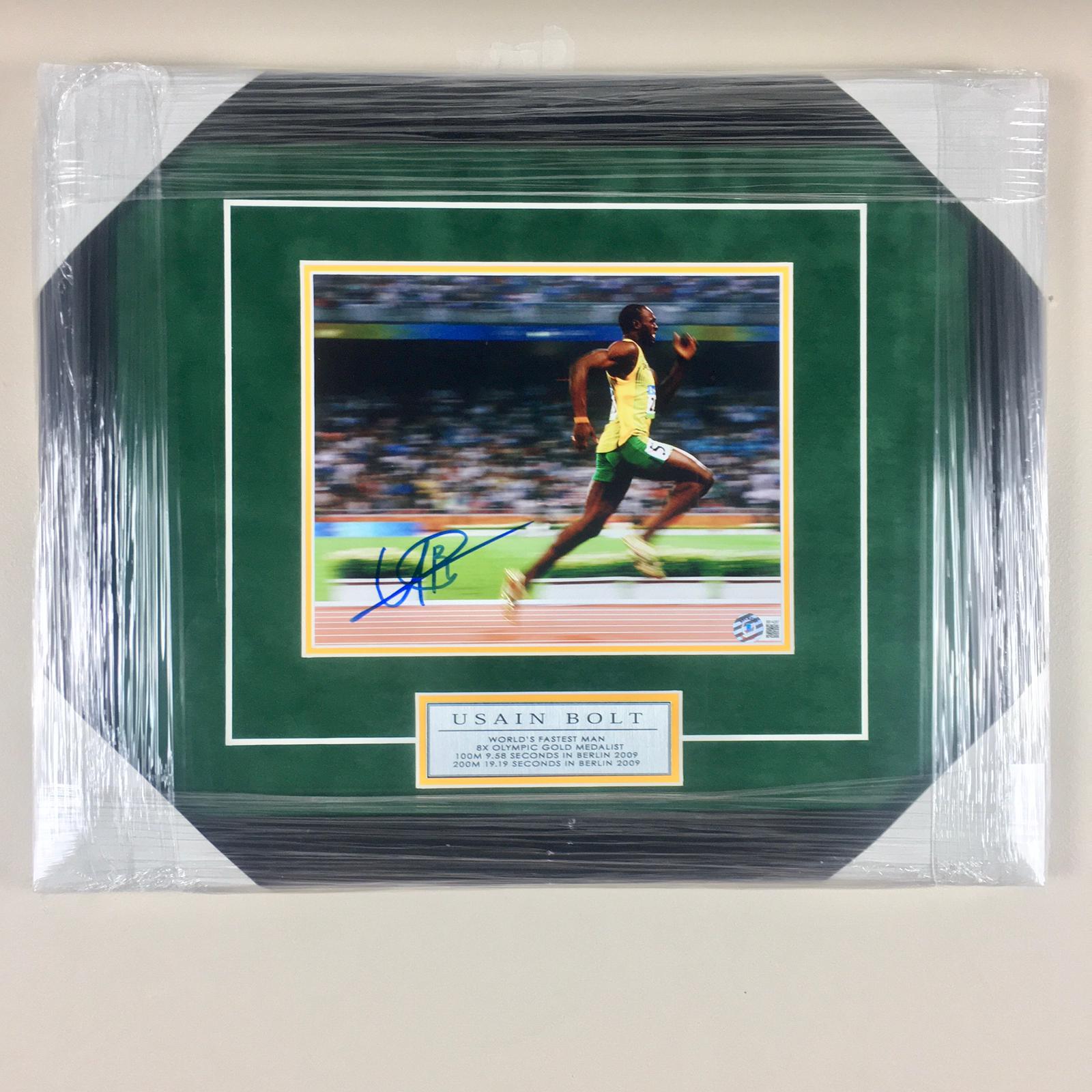 Usain Bolt Signed Photo Framed