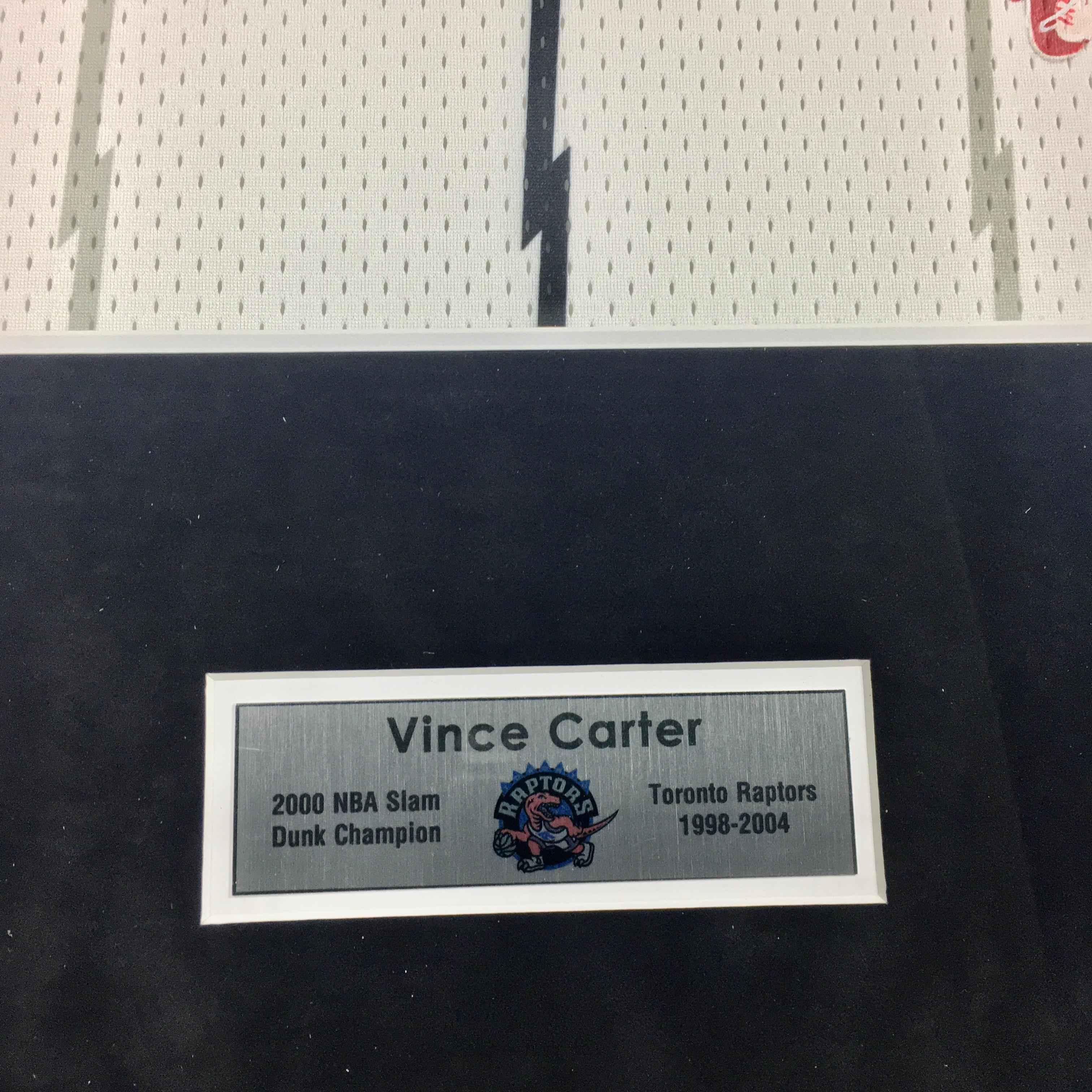 Vince Carter Signed Jersey Framed