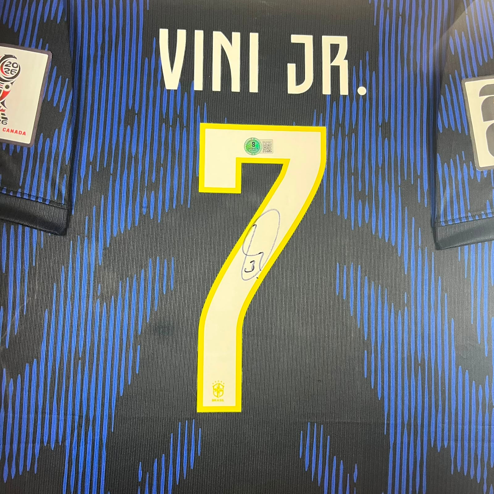 Vini Jr Signed Jersey Framed