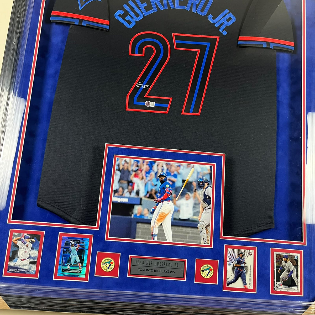 Vlad Guerrero Jr Signed Jersey Framed