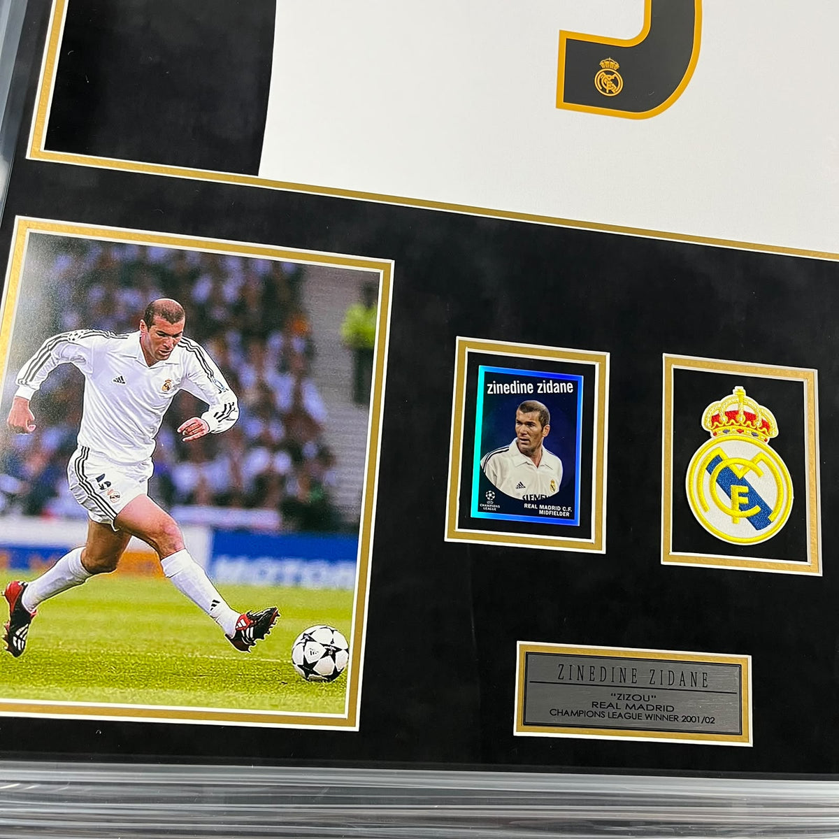 Zinedine Zidane Signed Jersey Framed