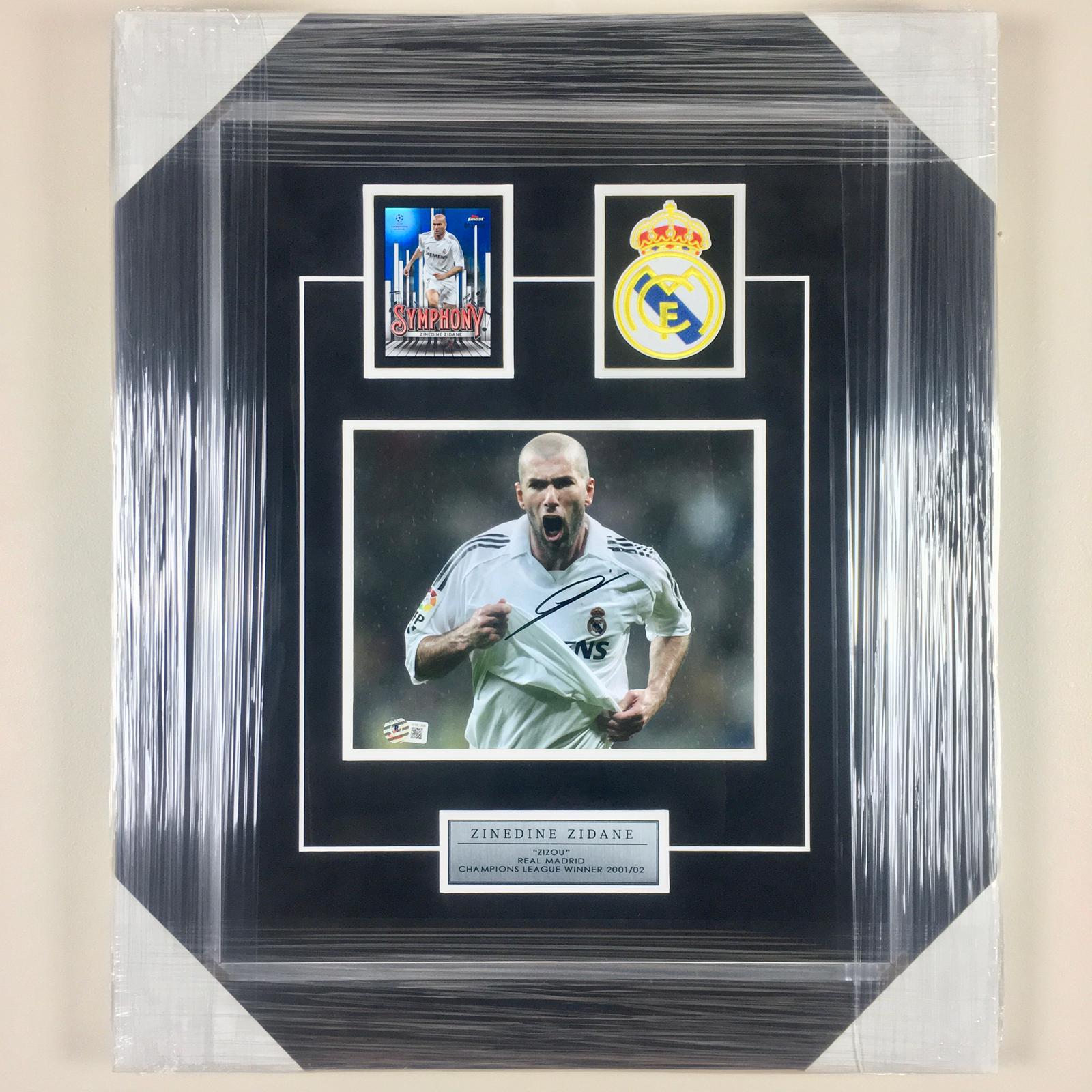Zinedine Zidane Signed Photo Framed