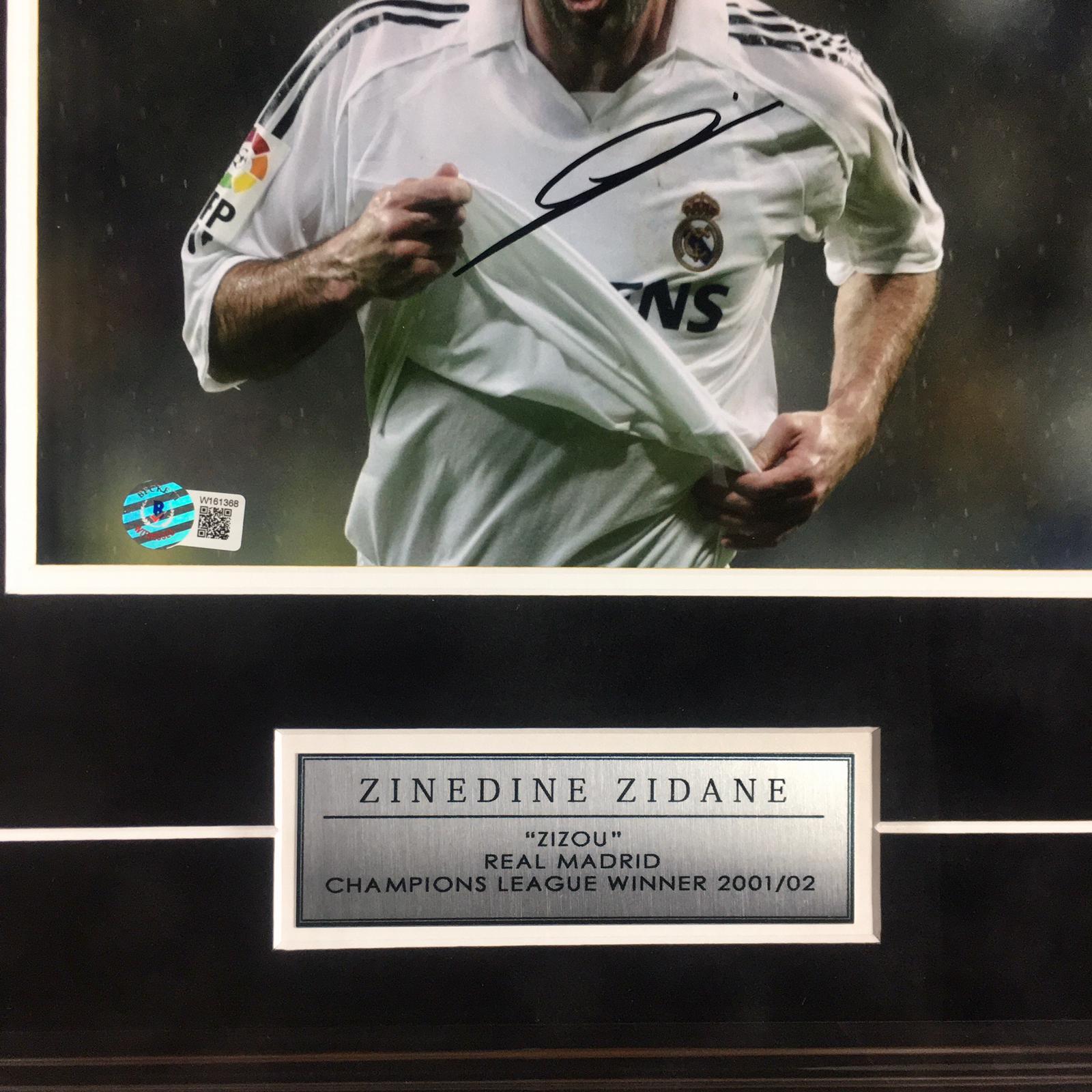 Zinedine Zidane Signed Photo Framed