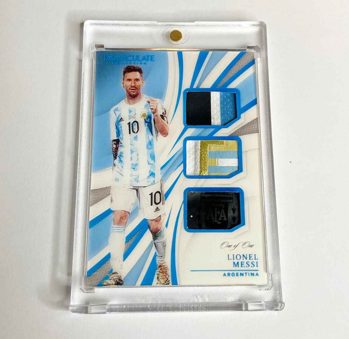 Custom Lionel Messi Triple Patch Card 1/1
