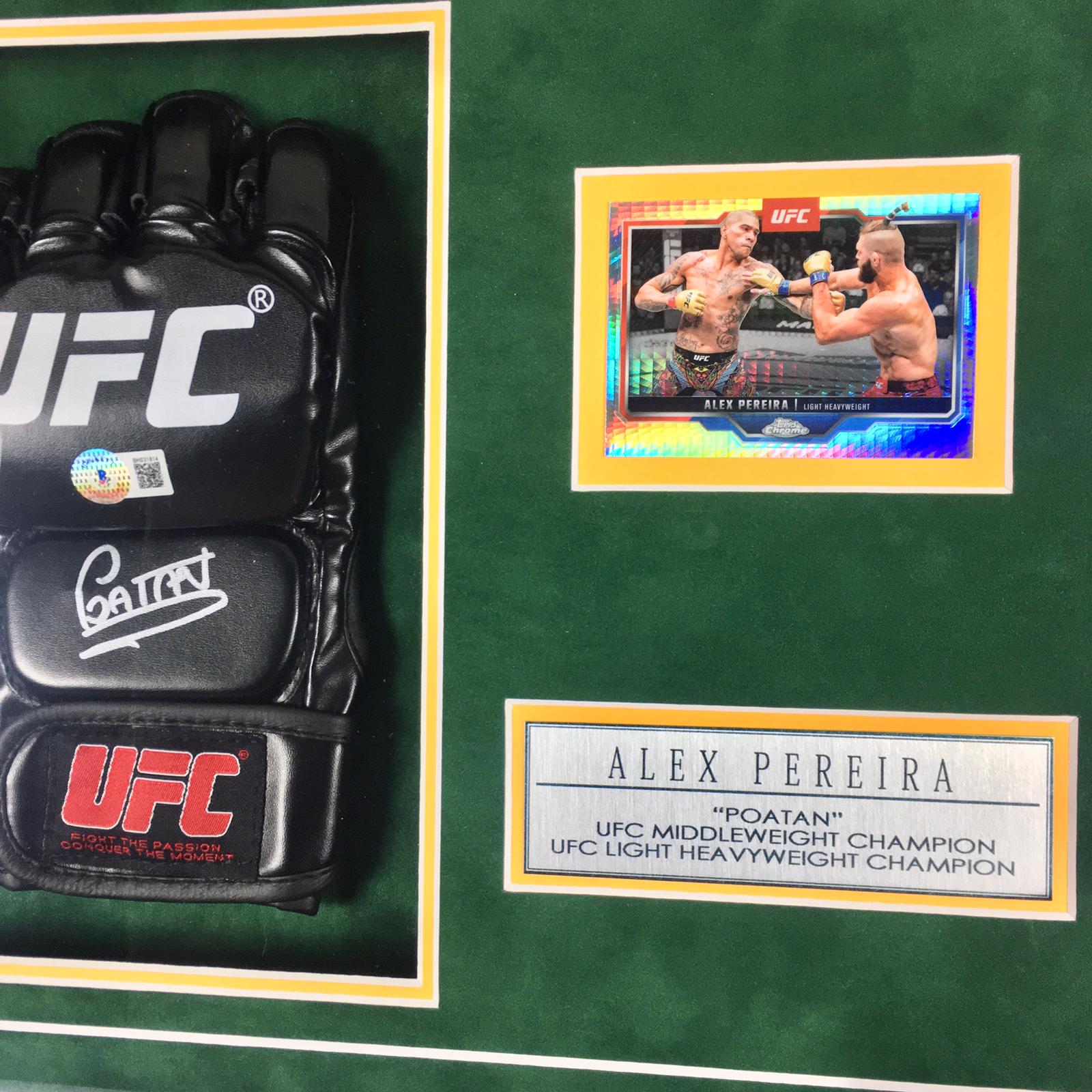 Alex Pereira Signed Glove Framed