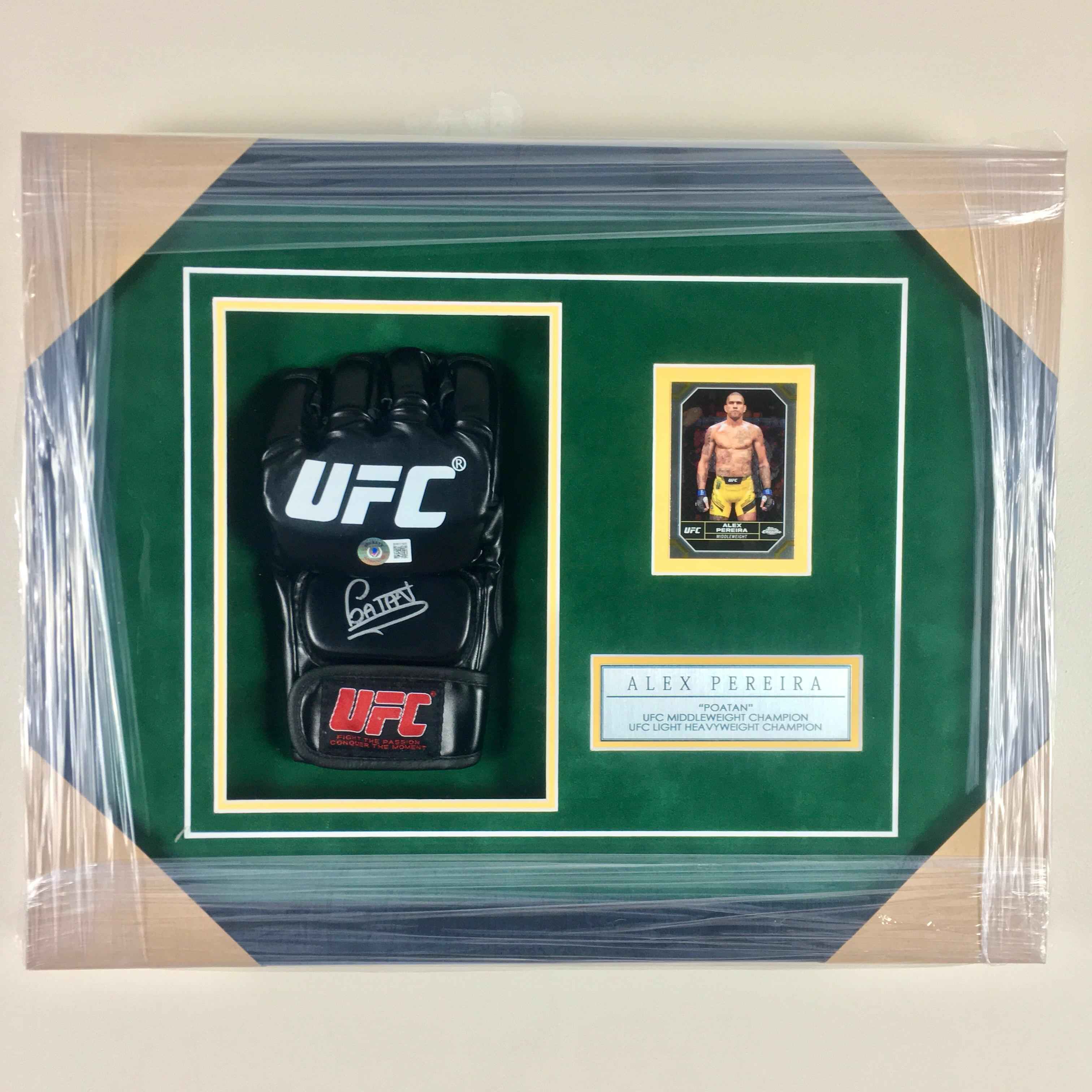 Alex Pereira Signed Glove Framed