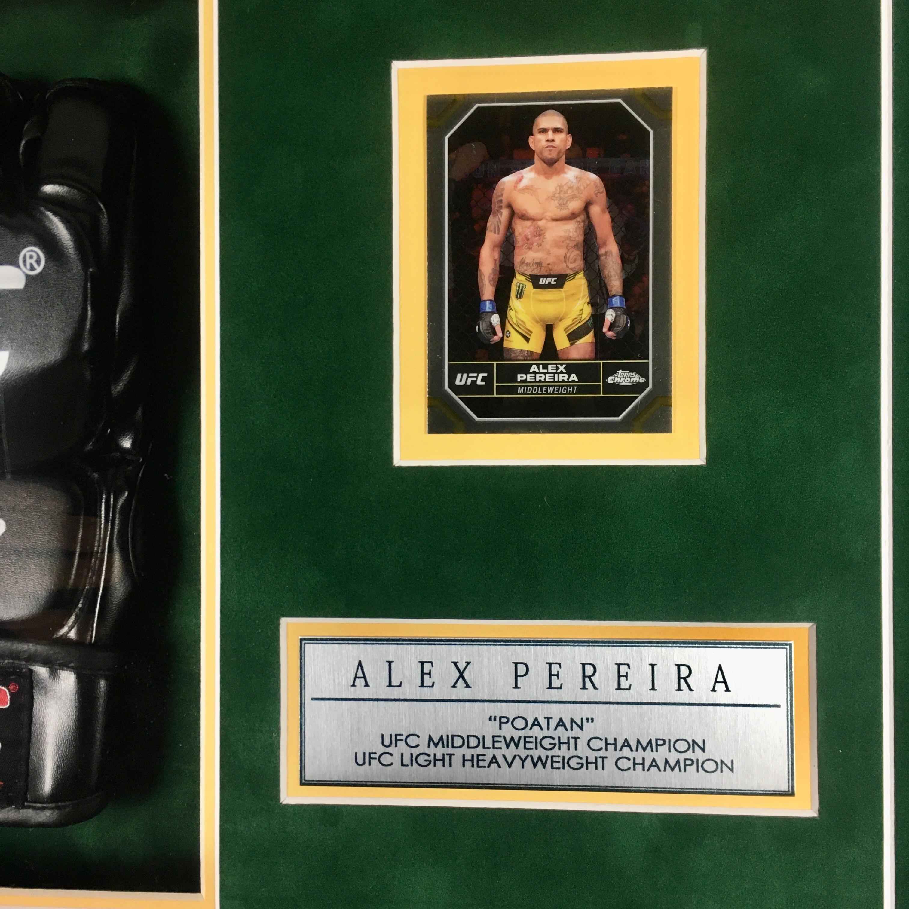Alex Pereira Signed Glove Framed