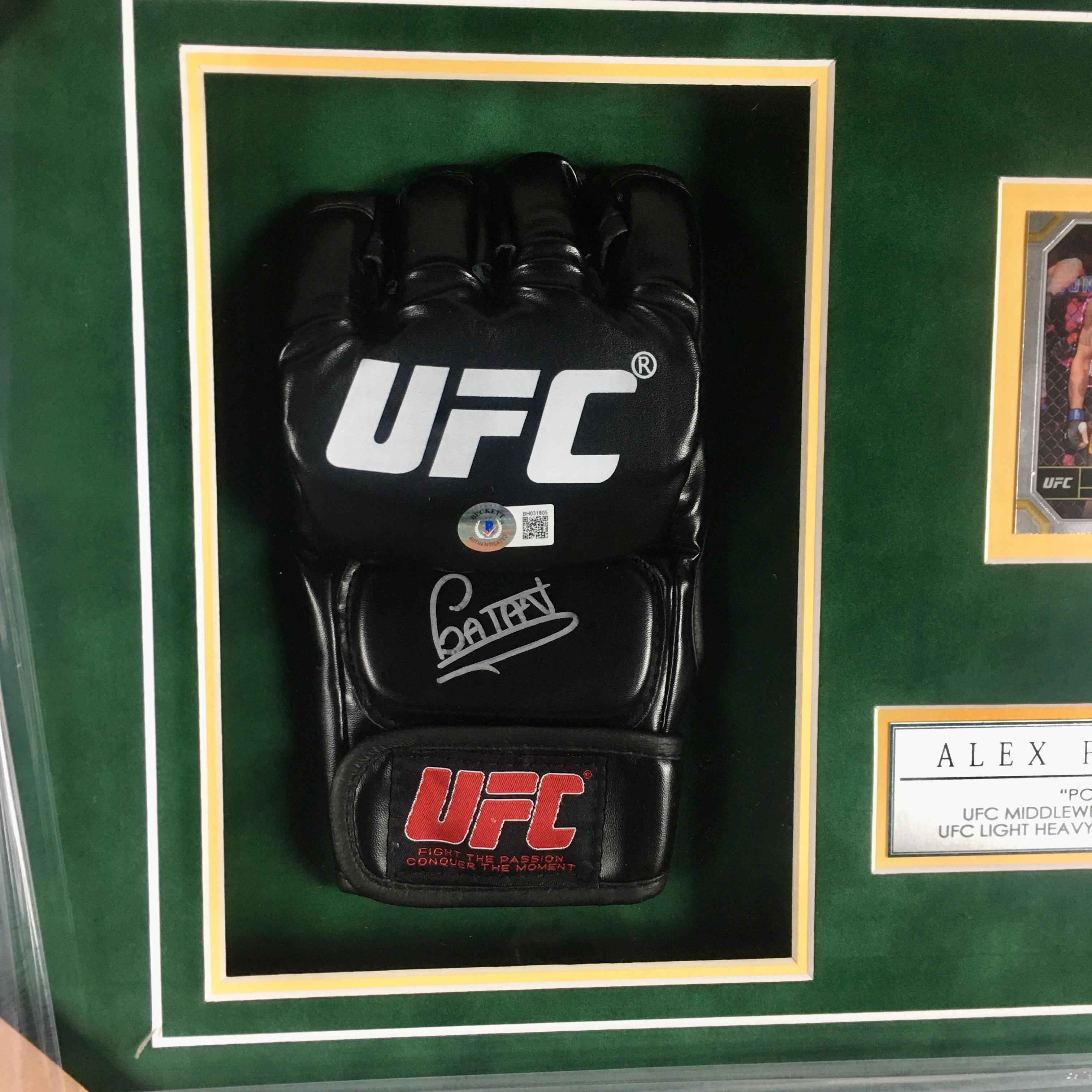 Alex Pereira Signed Glove Framed