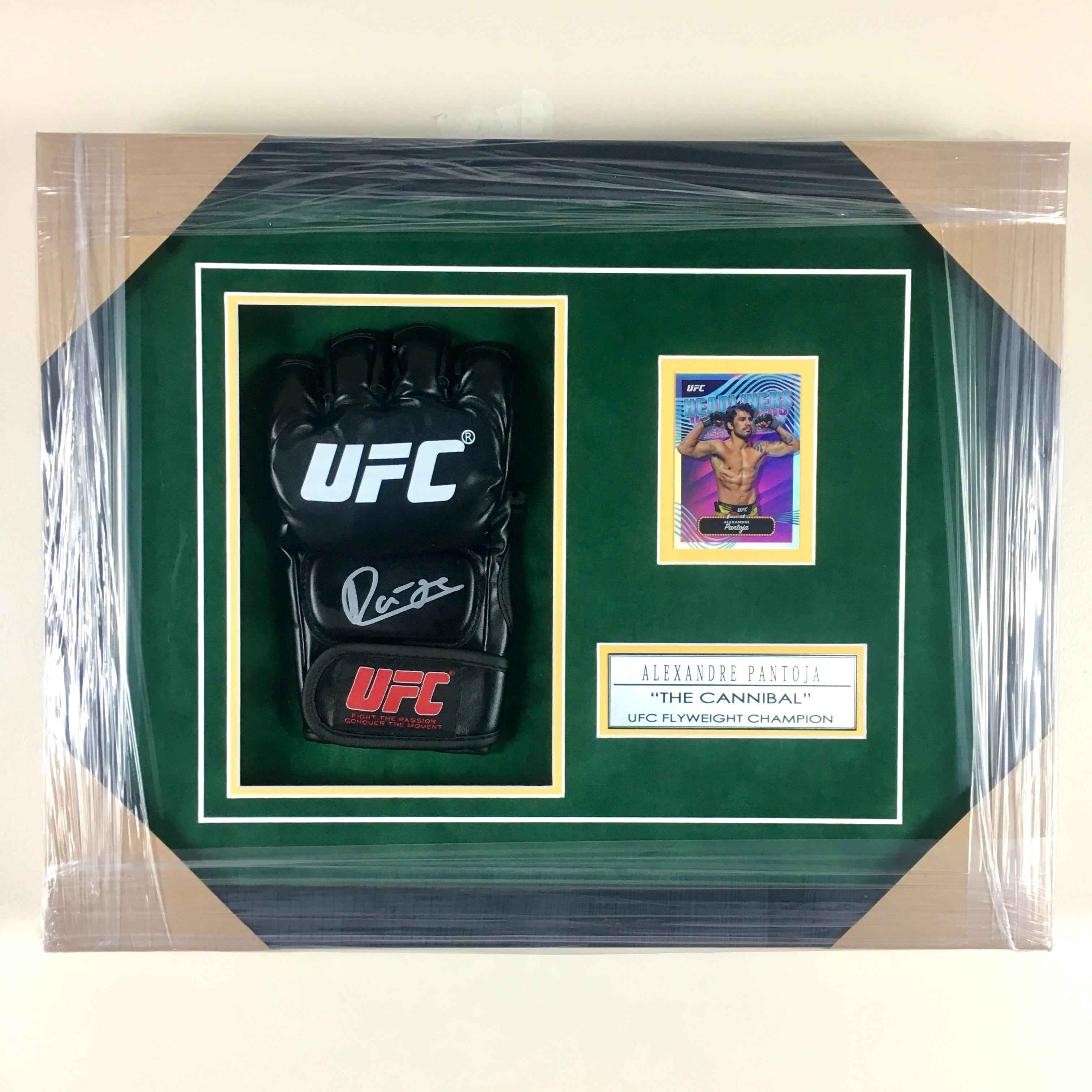 Alexandre Pantoja Signed Glove Framed