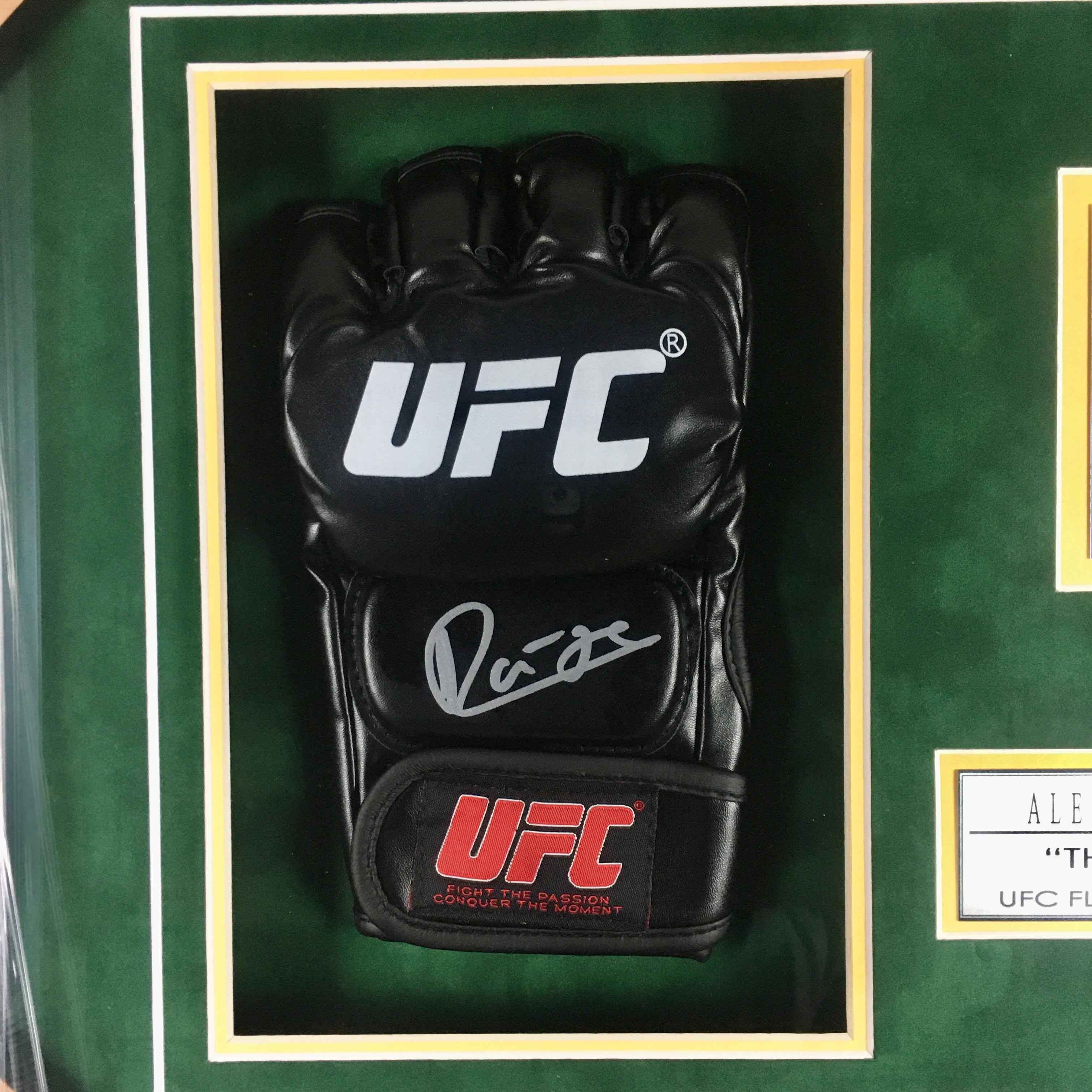 Alexandre Pantoja Signed Glove Framed