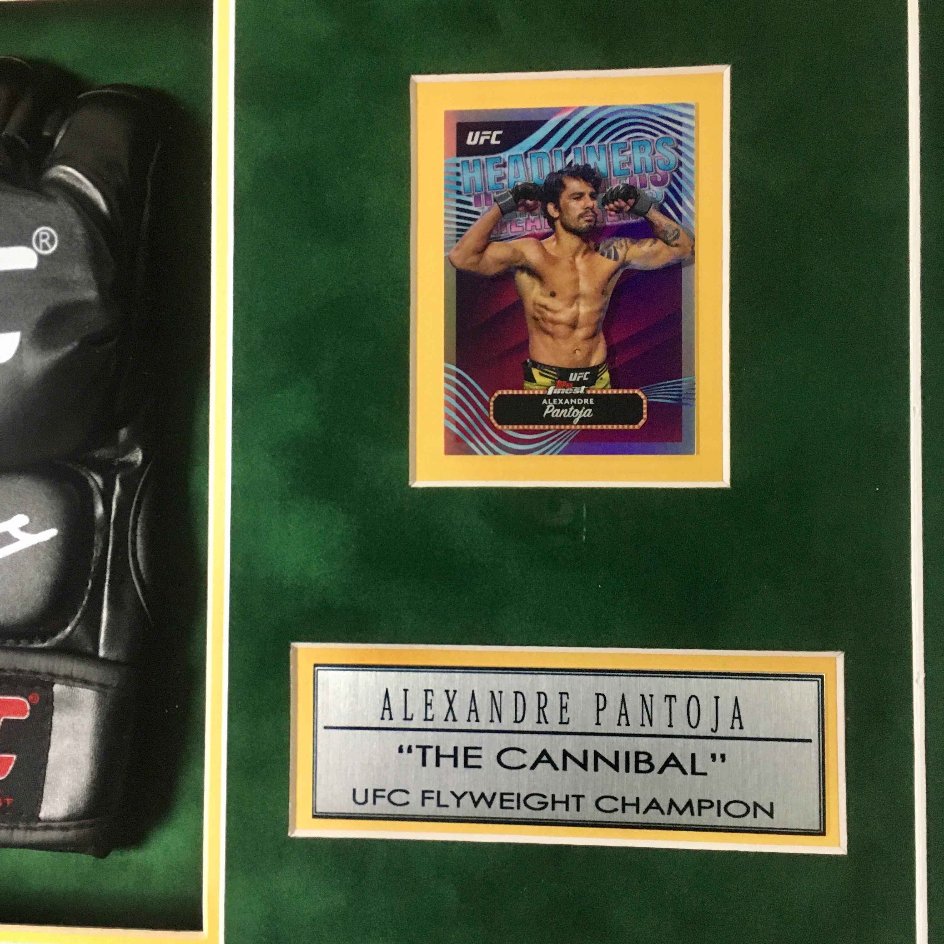 Alexandre Pantoja Signed Glove Framed