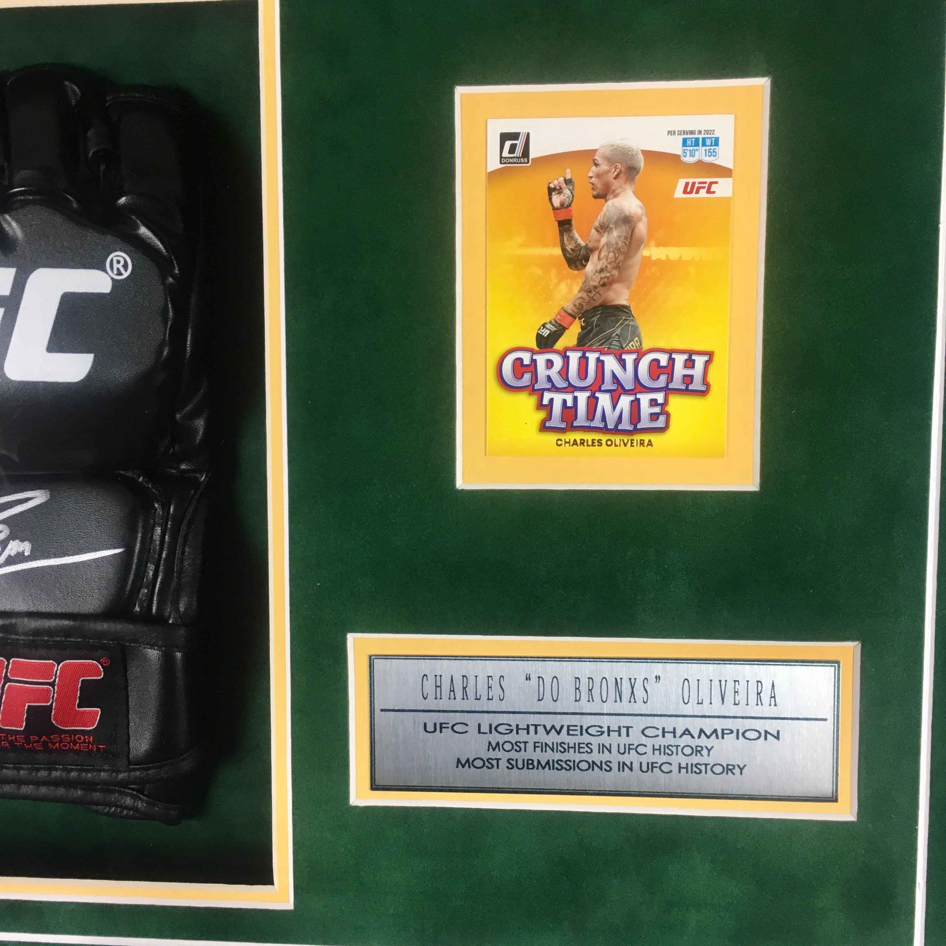 Charles Oliveira Signed Glove Framed