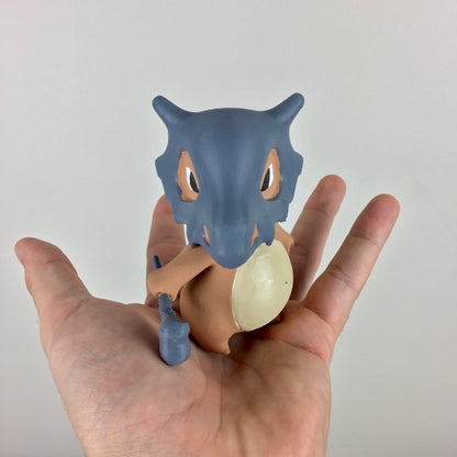 Cubone Figure 3D Printed Hand Painted