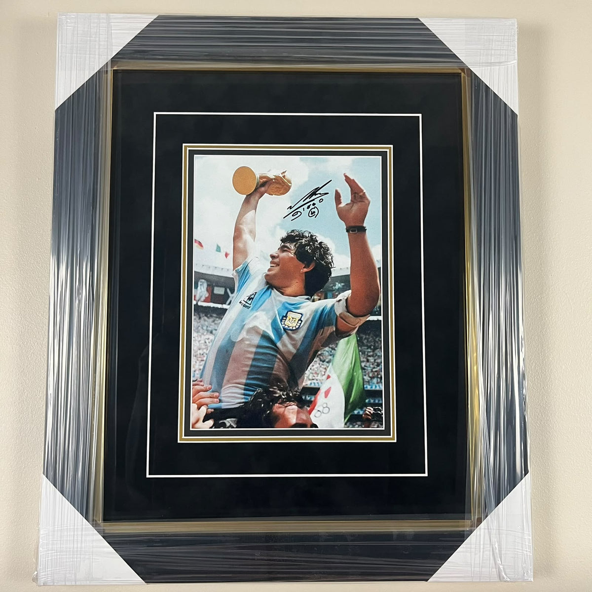 Diego Maradona Signed Photo Framed