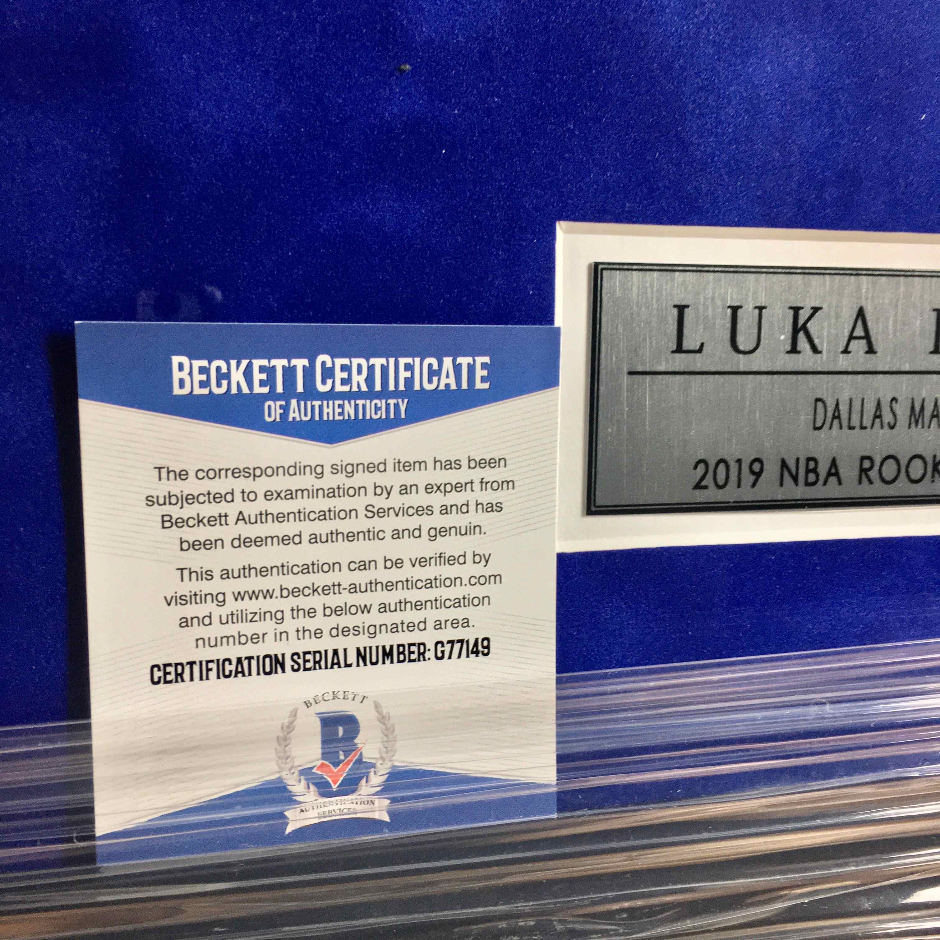 Luka Doncic Signed Jersey Framed