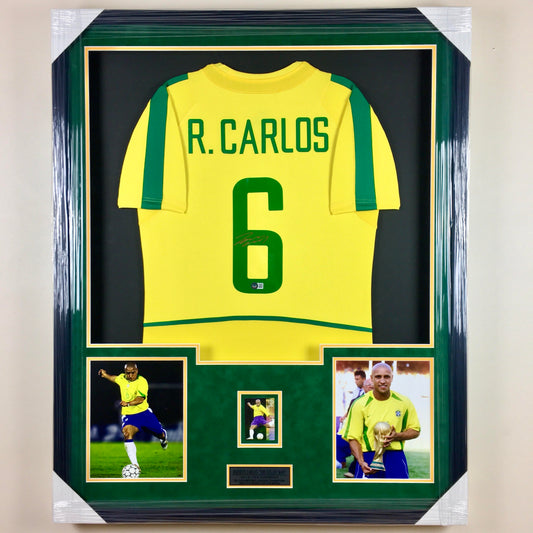 Roberto Carlos Signed Jersey Framed