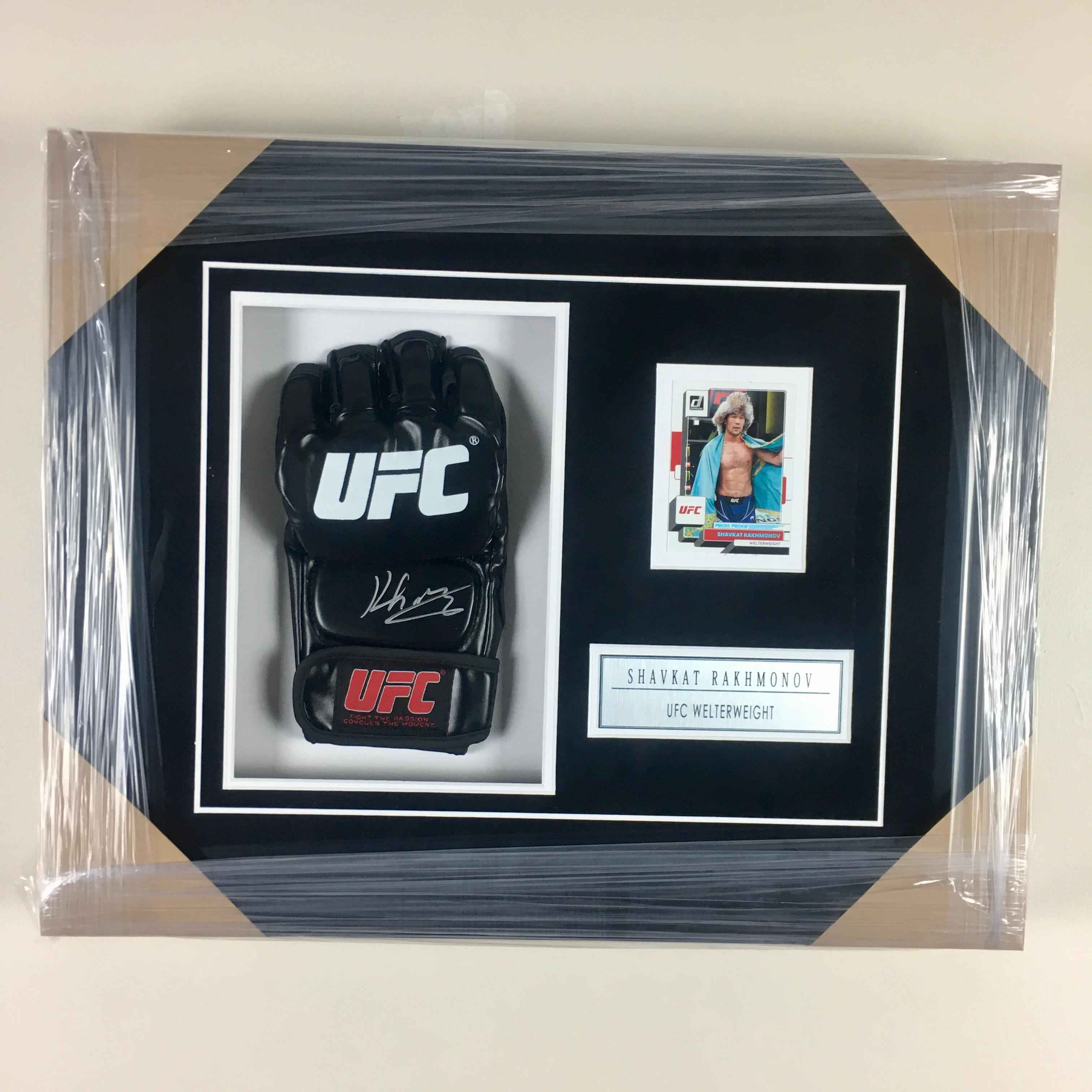 Shavkat Rakhmonov Signed Glove Framed