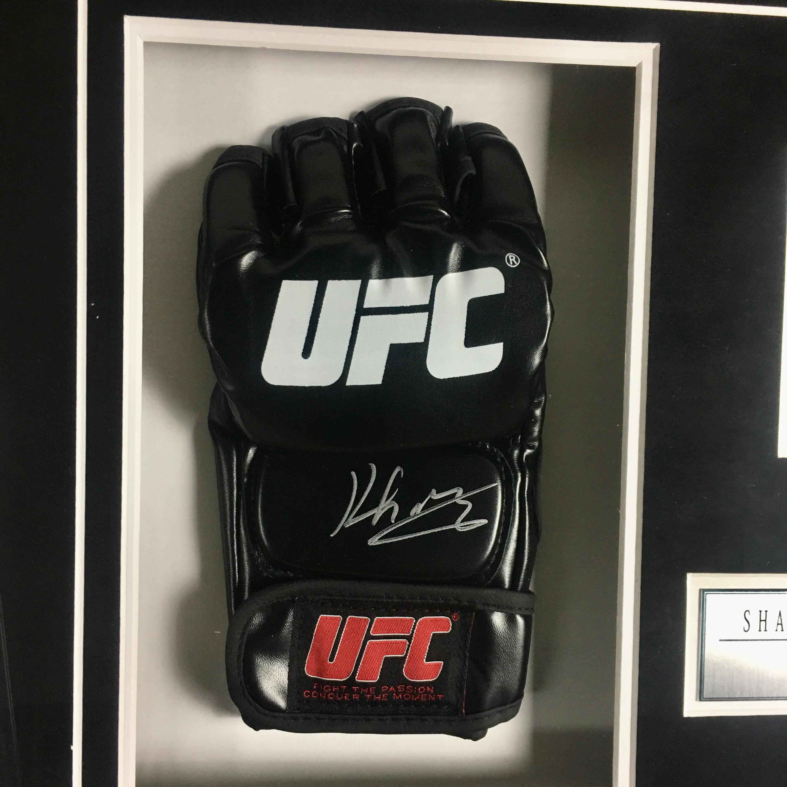 Shavkat Rakhmonov Signed Glove Framed