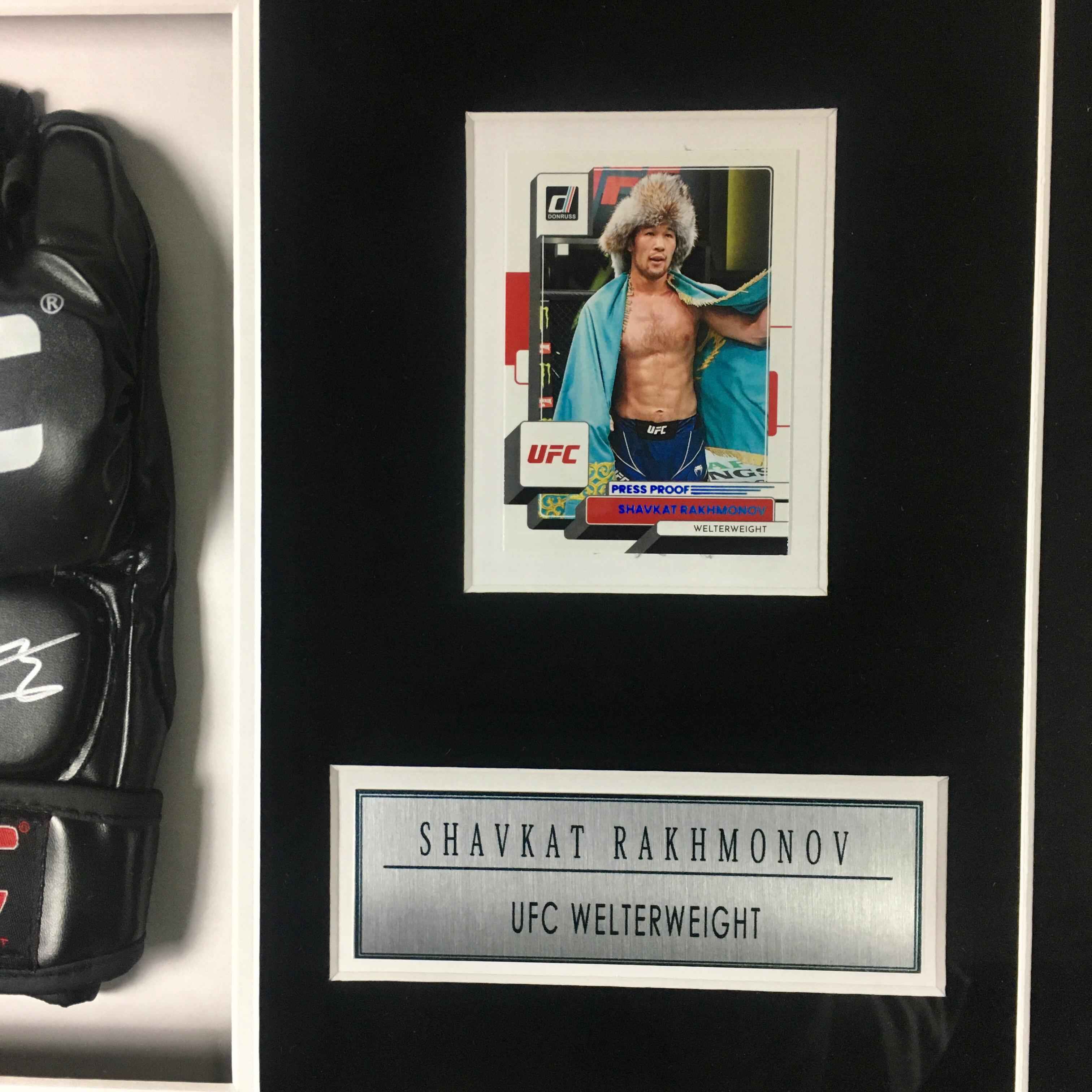 Shavkat Rakhmonov Signed Glove Framed