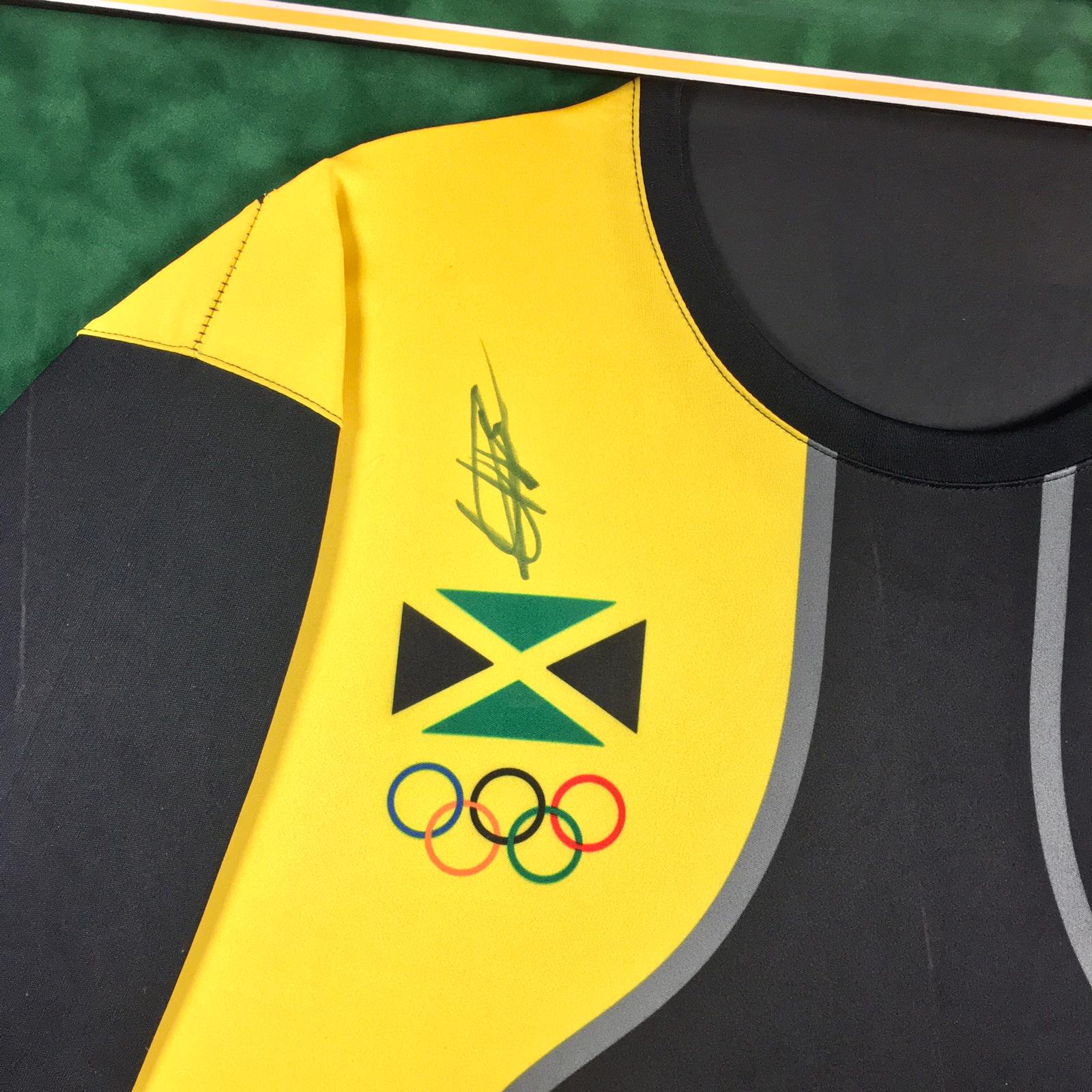 Usain Bolt Signed Jersey Framed