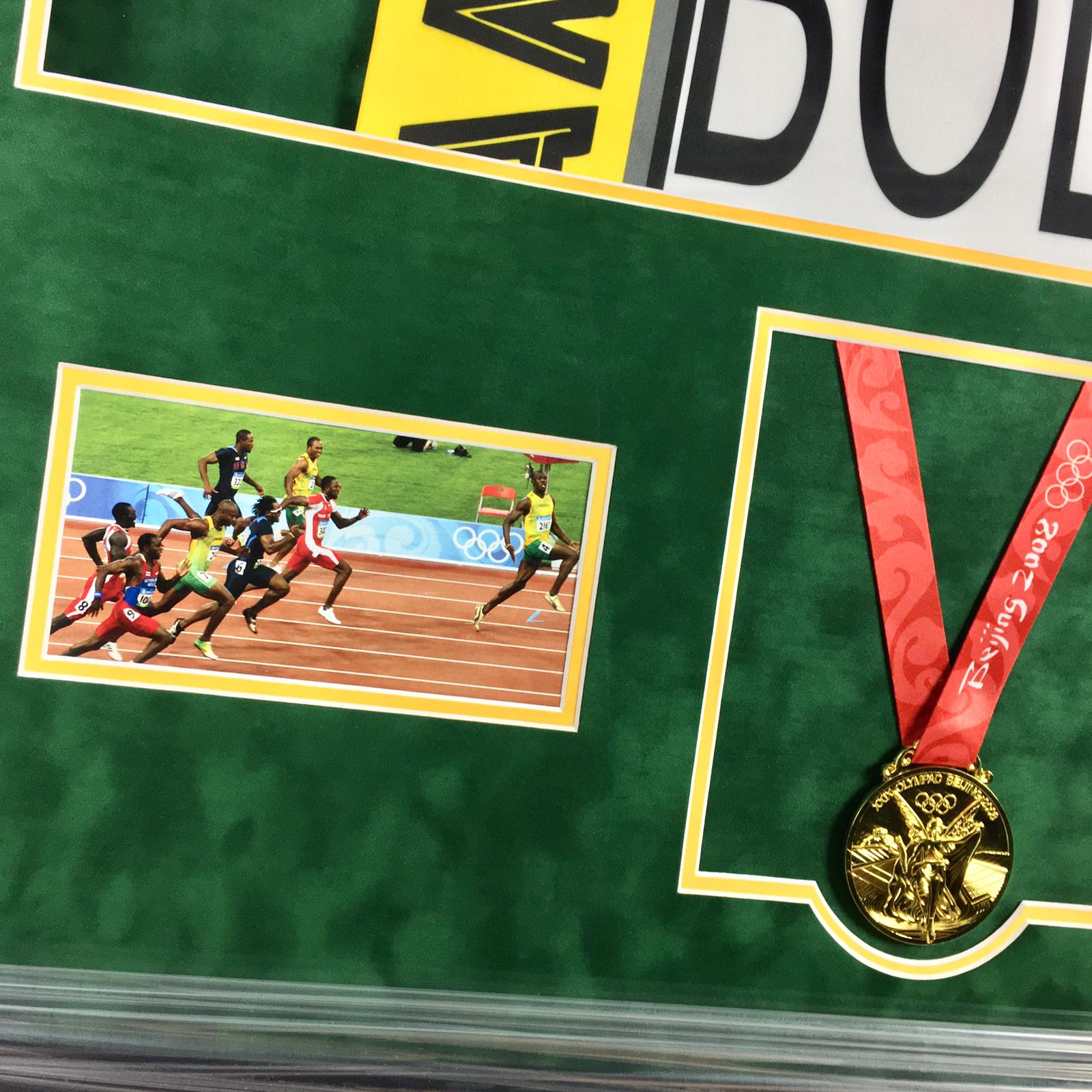 Usain Bolt Signed Jersey Framed