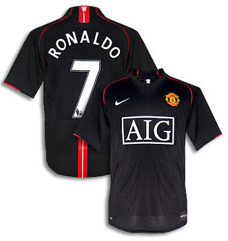 Black Manchester United Cristiano Ronaldo Jersey