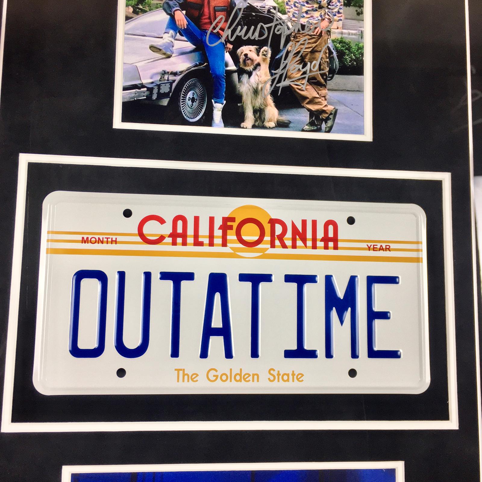 Christopher Lloyd & Michael J. Fox Signed Photo Framed