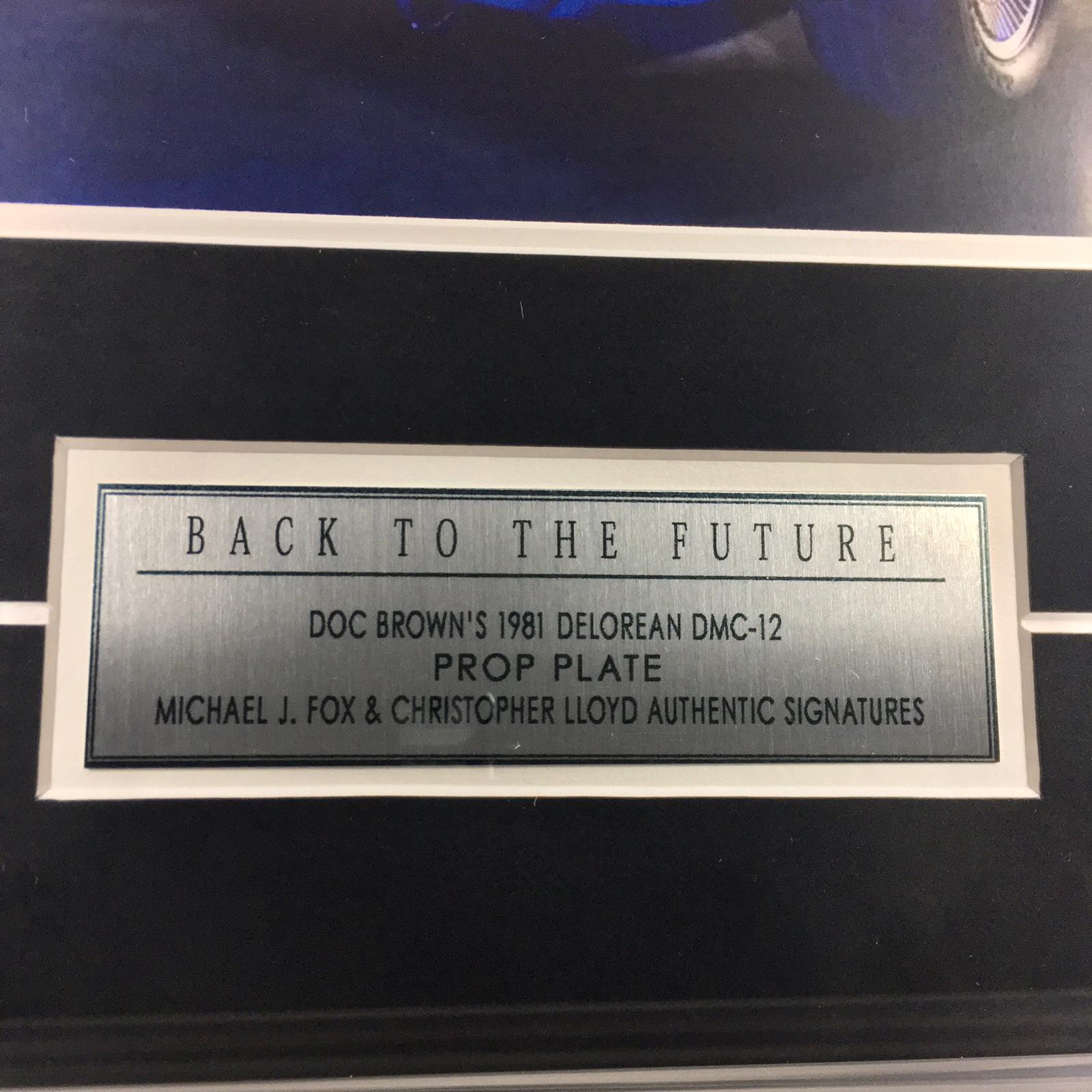 Christopher Lloyd & Michael J. Fox Signed Photo Framed