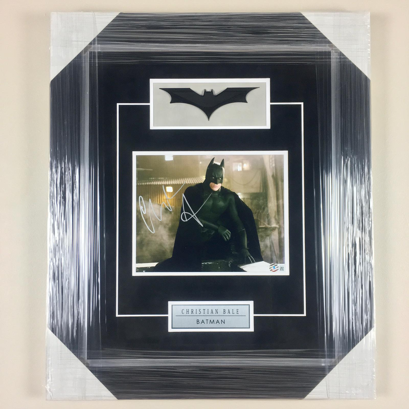 Christian Bale Batman Signed Photo Framed