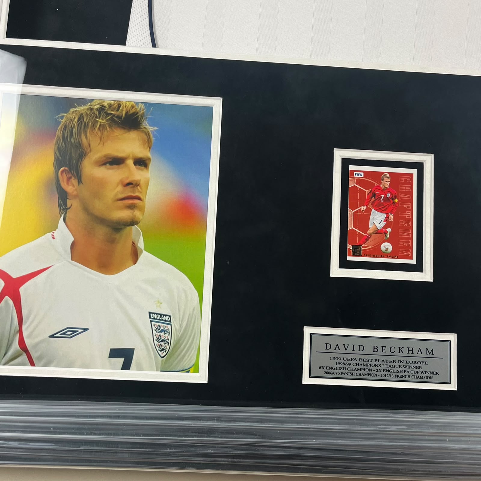 David Beckham Signed Jersey Framed