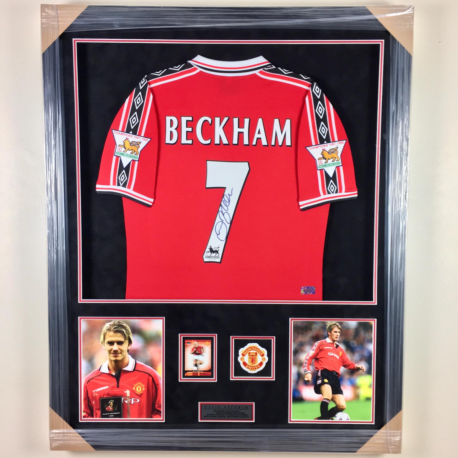 David Beckham Signed Jersey Framed