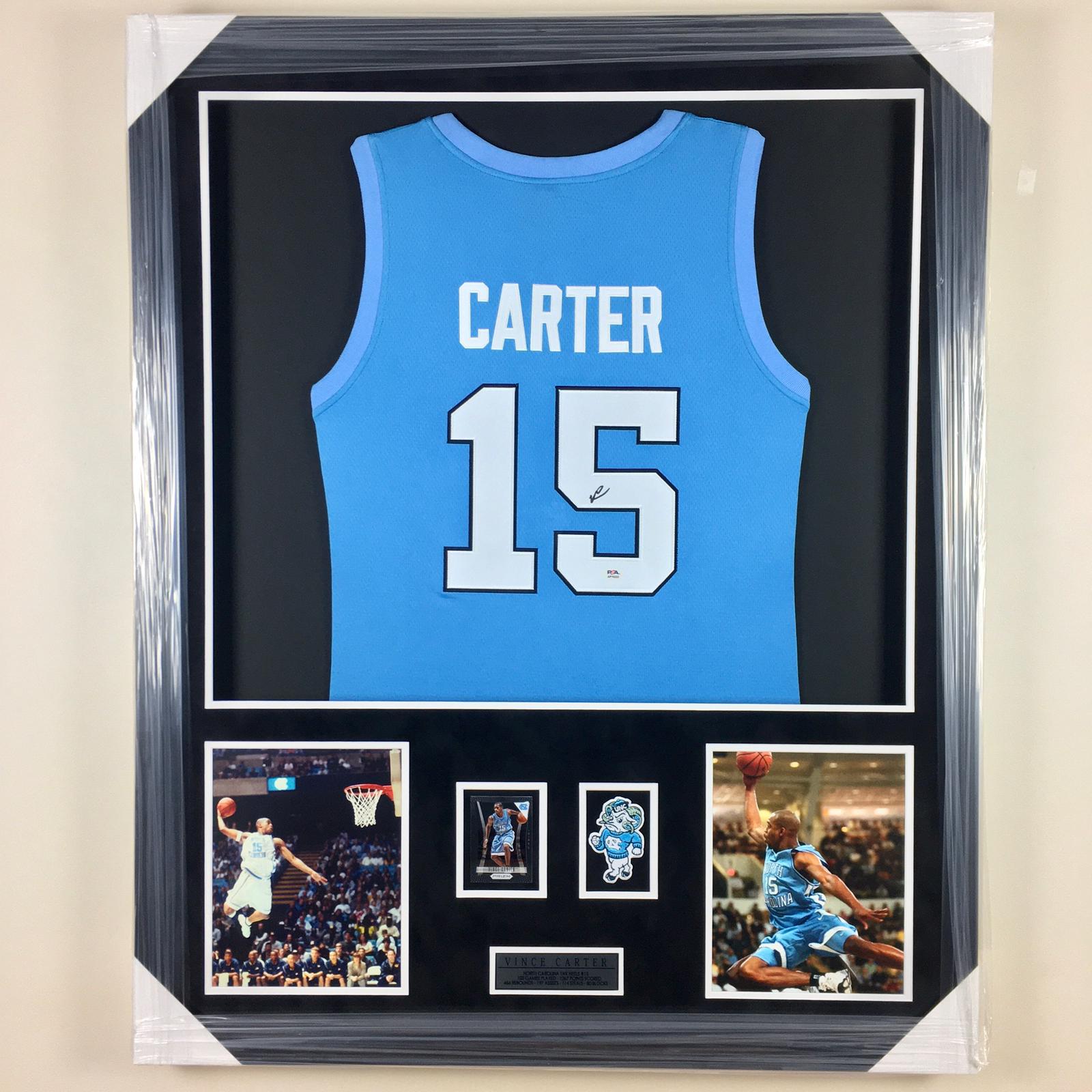 Vince Carter Signed Jersey Framed
