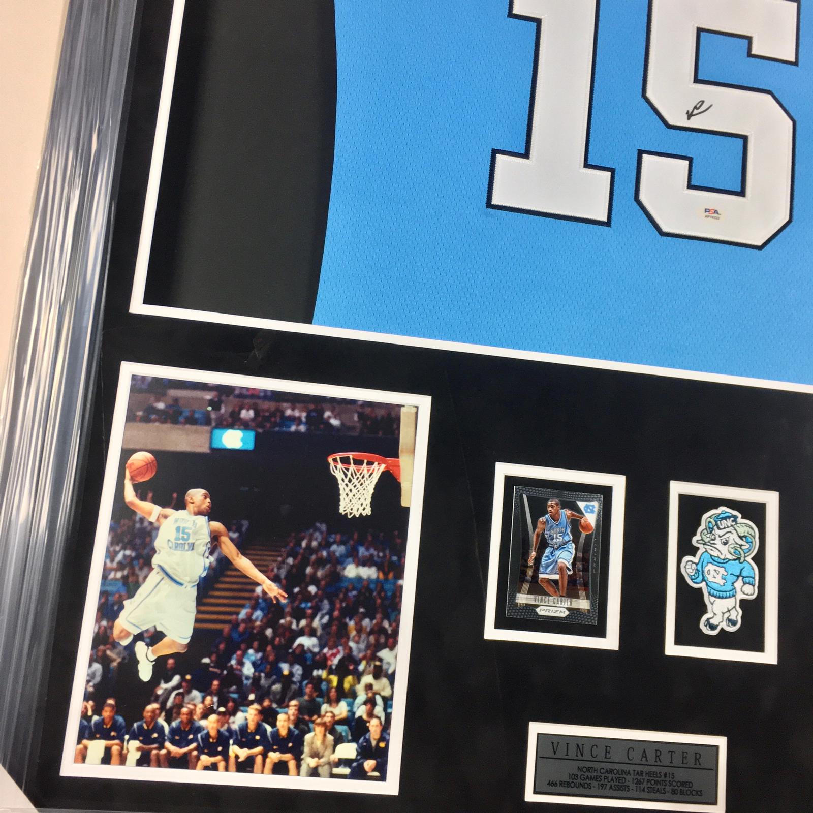 Vince Carter Signed Jersey Framed