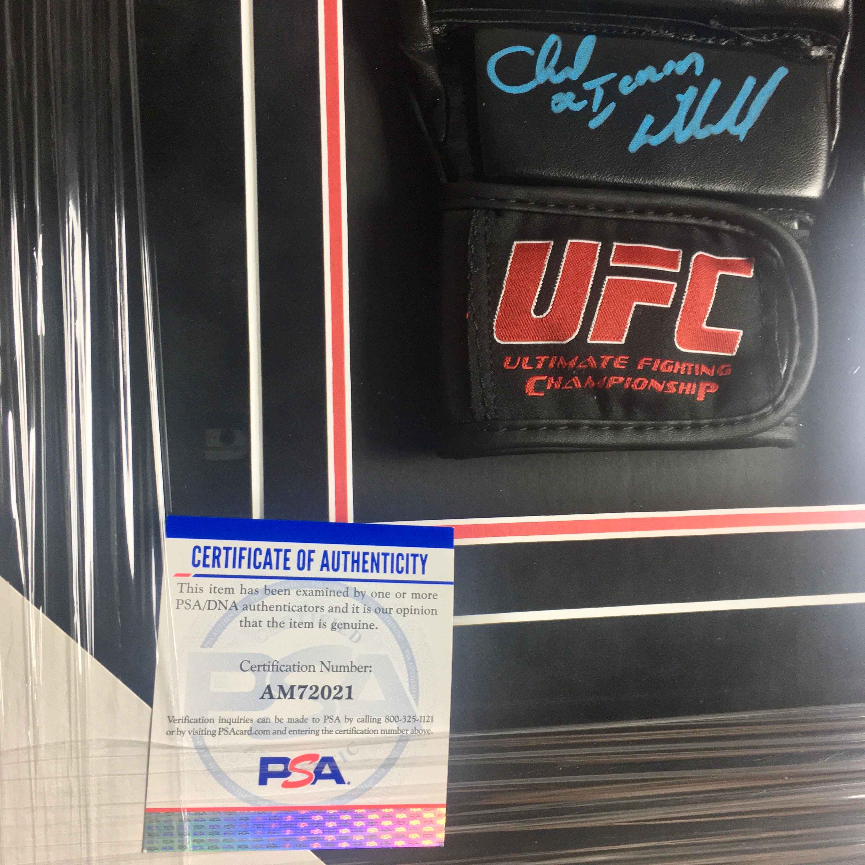 Chuck Liddell Signed Glove Framed