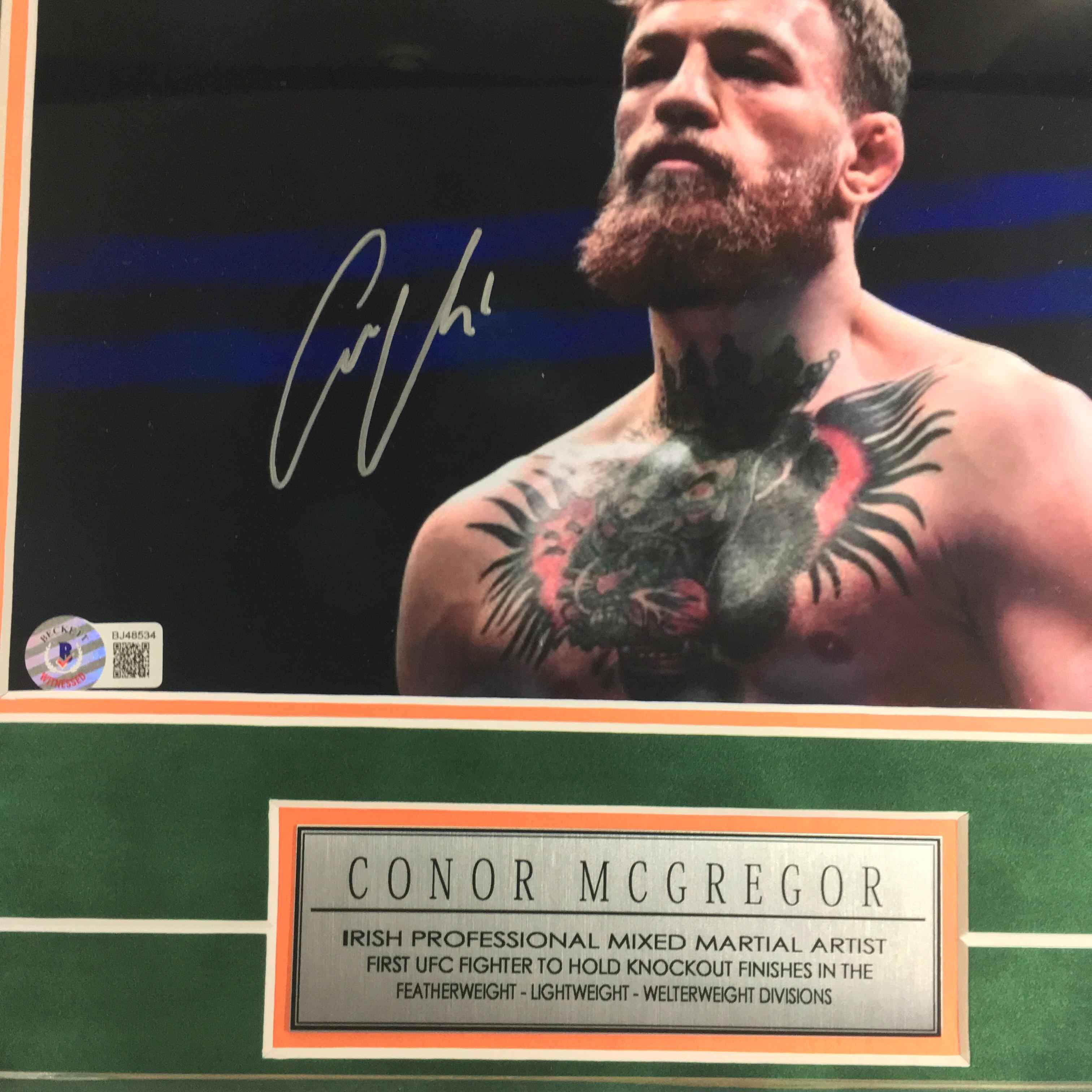 Conor McGregor Signed Photo Framed