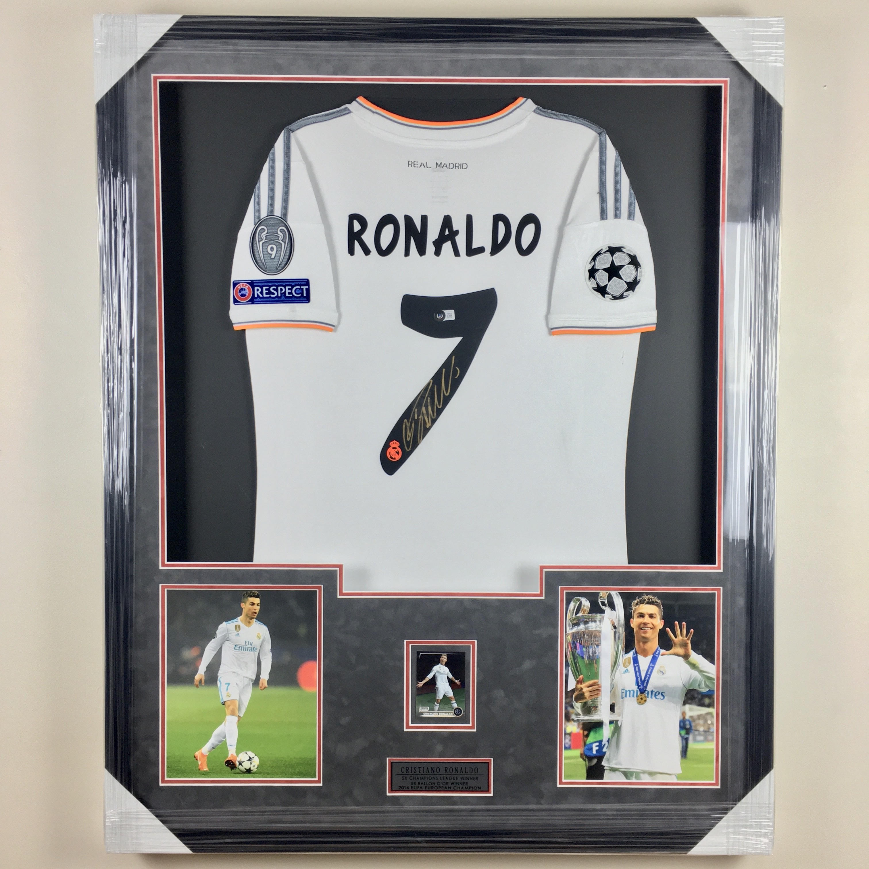 Cristiano Ronaldo Signed Jersey Framed