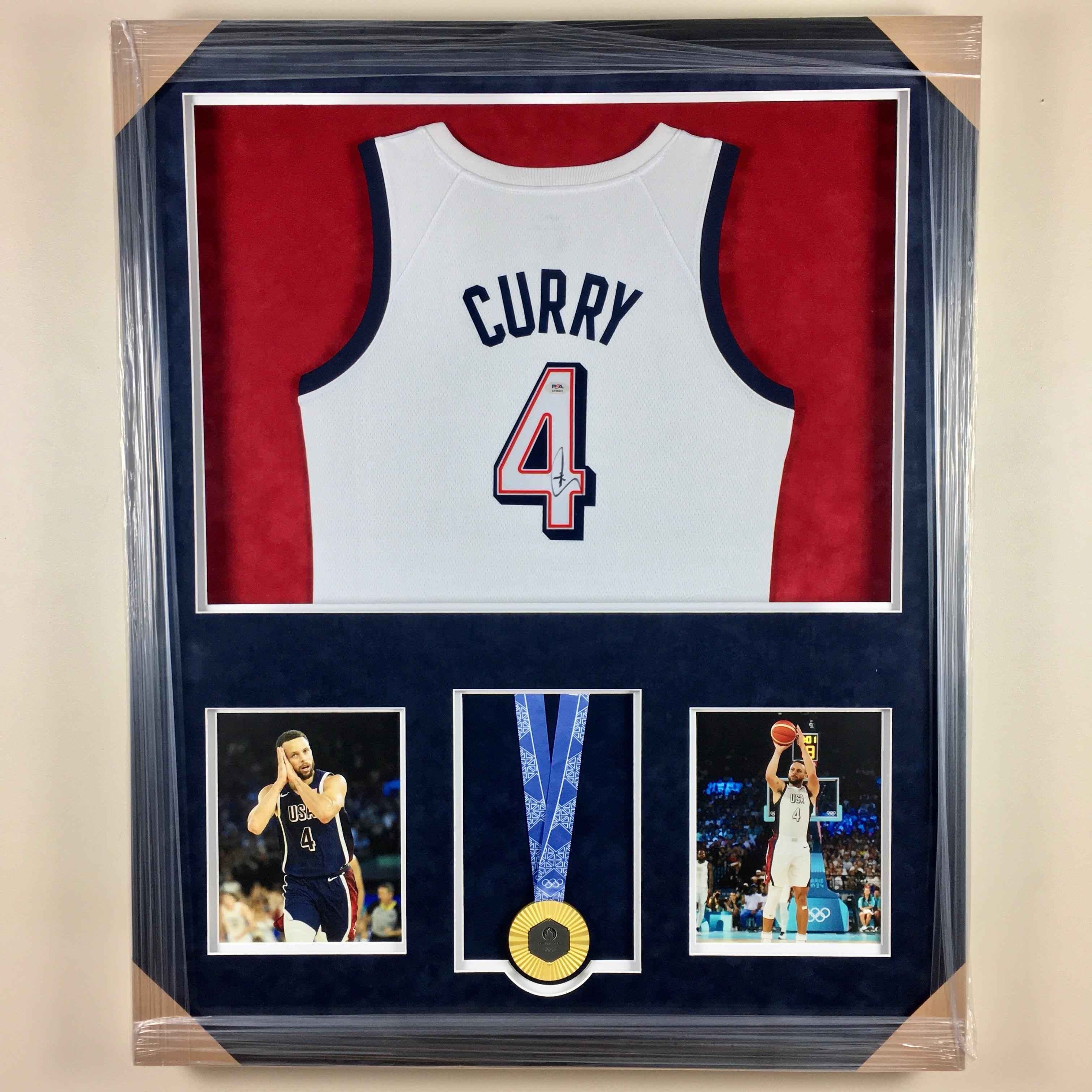 Stephen Curry Signed Jersey Framed
