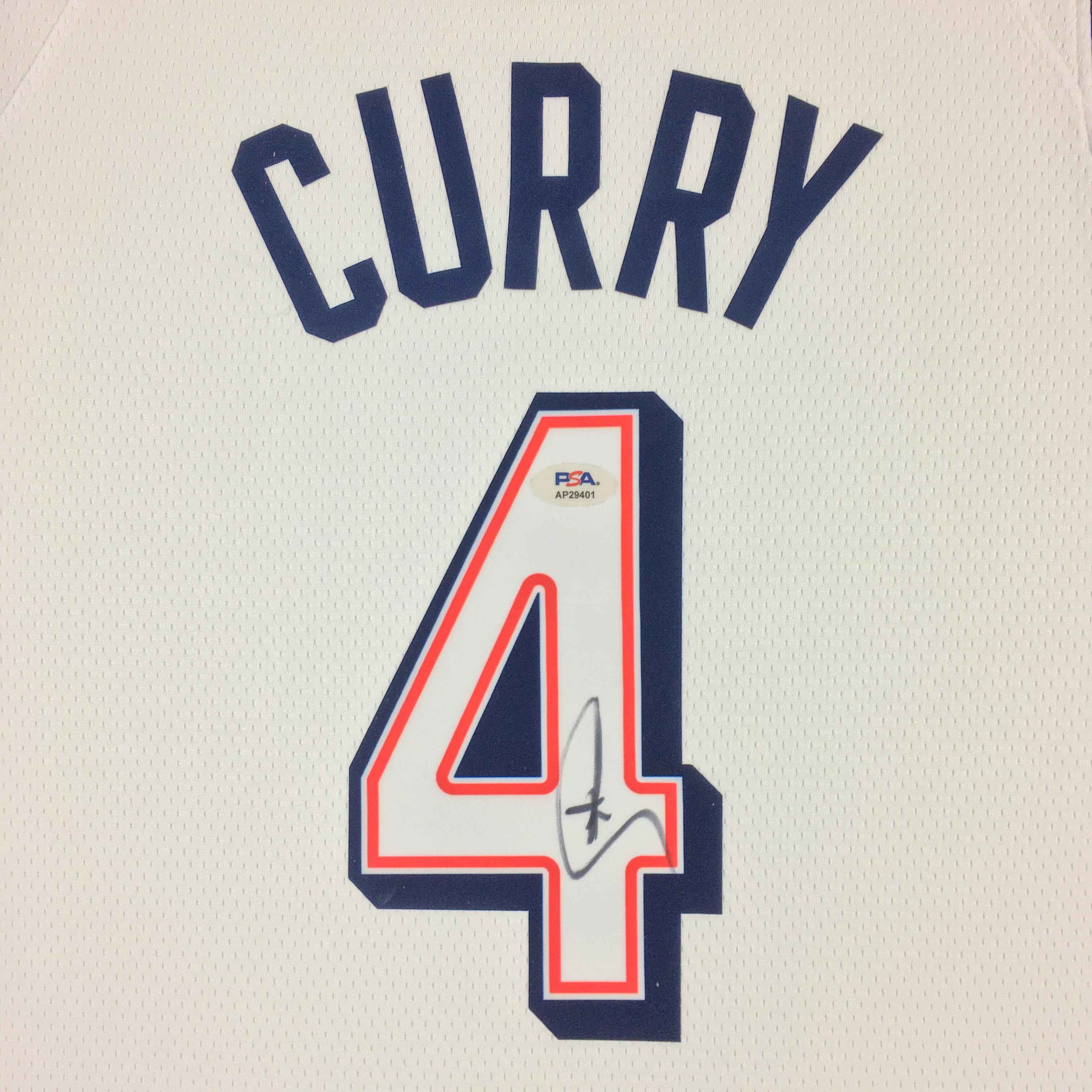 Stephen Curry Signed Jersey Framed