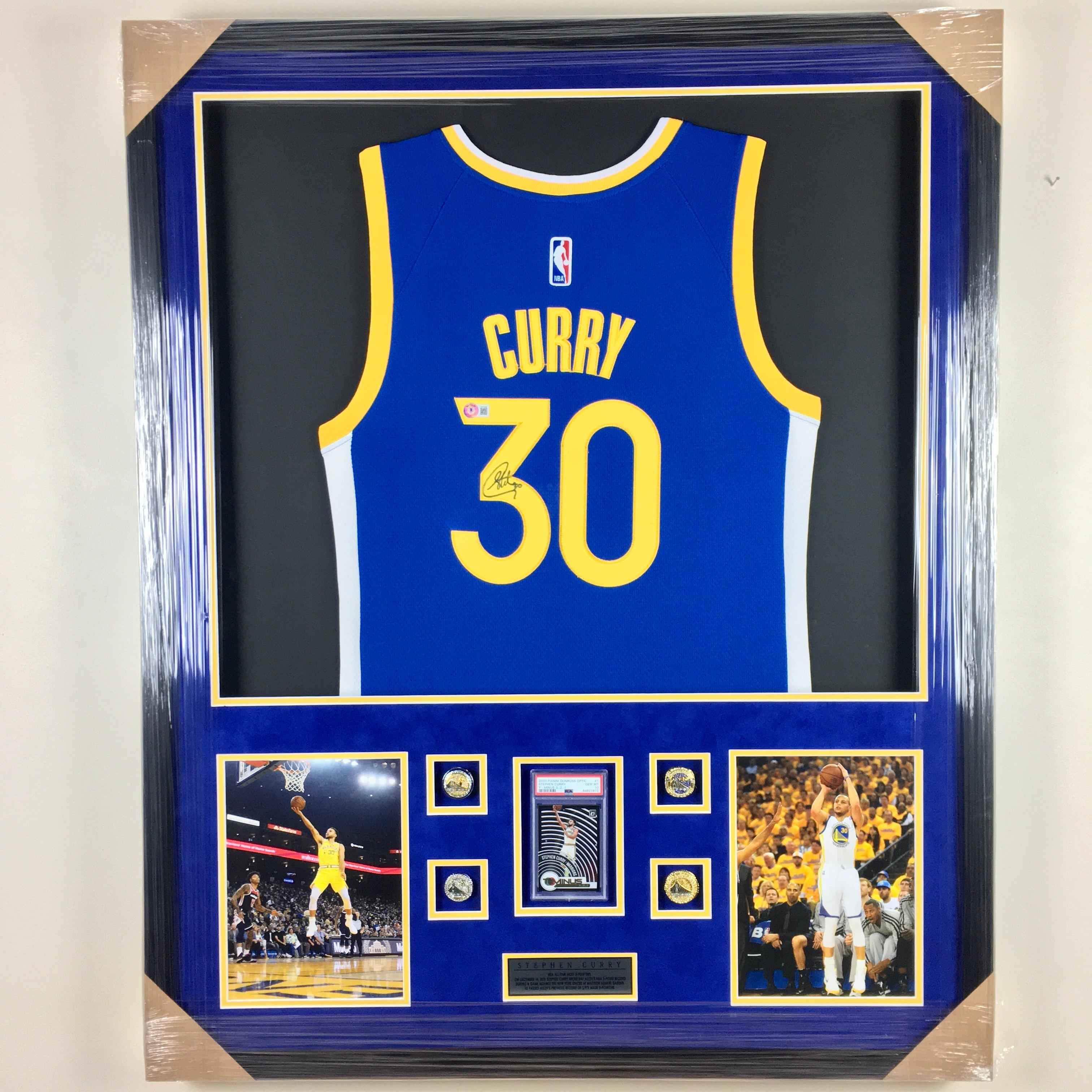 Stephen Curry Signed Jersey Framed
