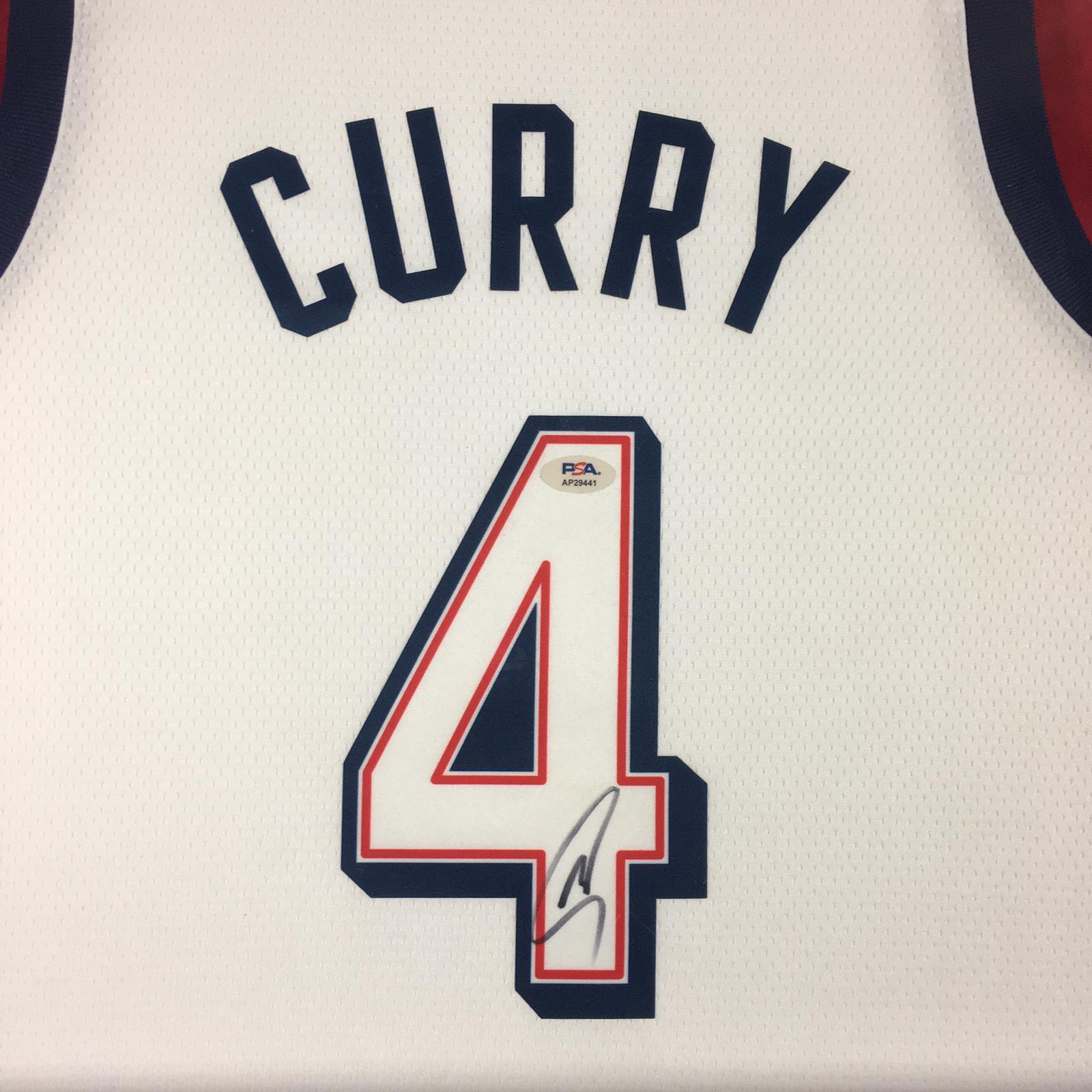 Stephen Curry Signed Jersey Framed