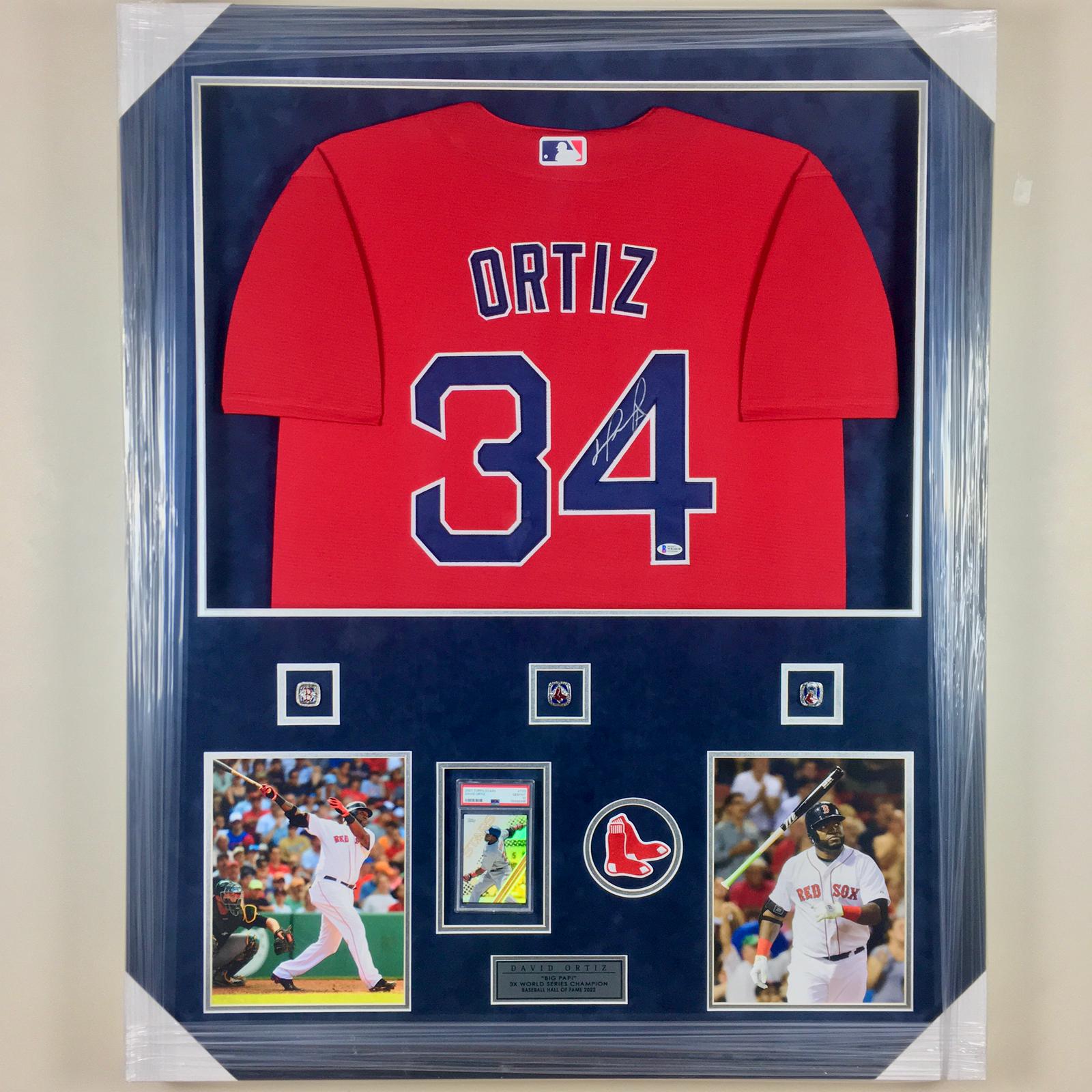 David Ortiz Signed Jersey Framed