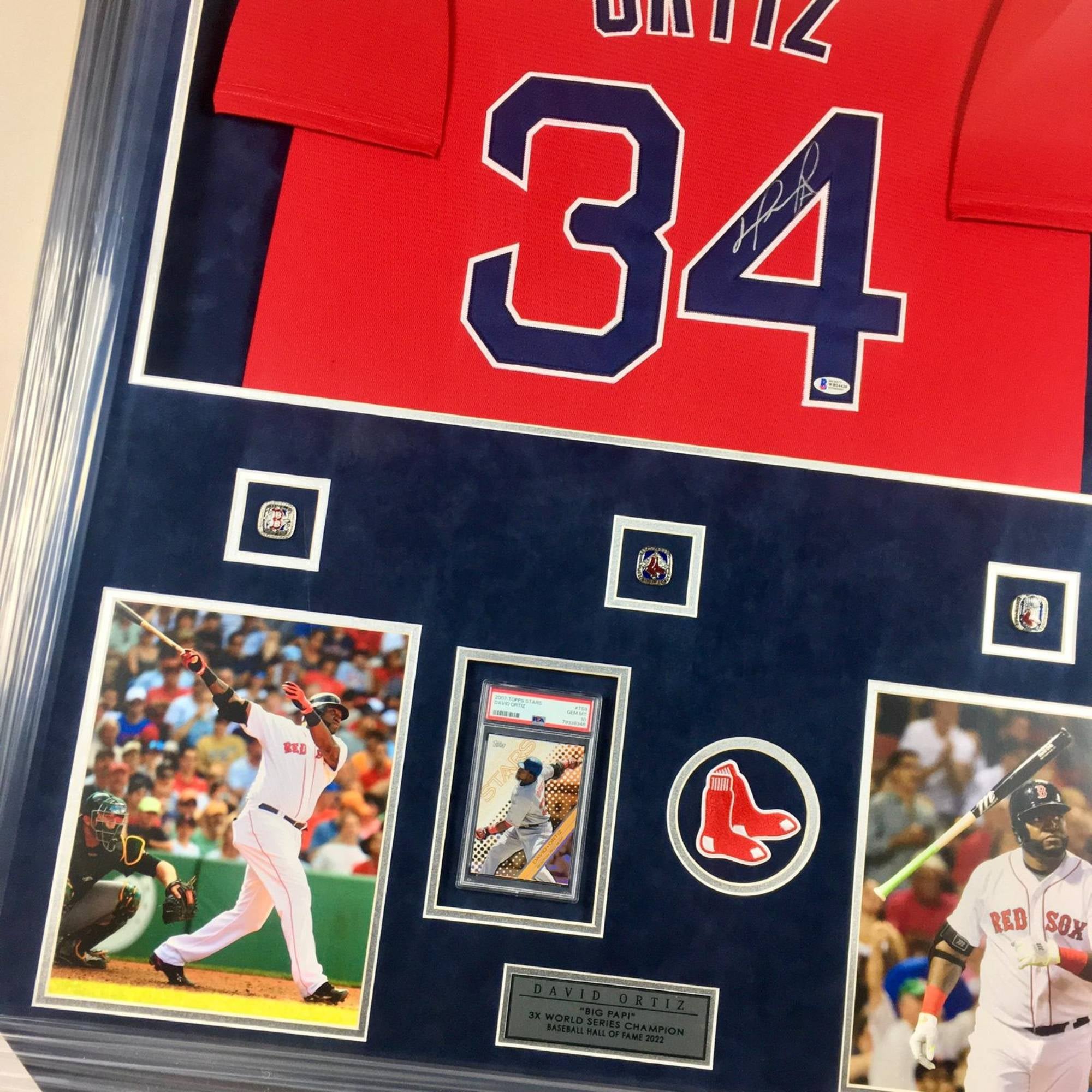 David Ortiz Signed Jersey Framed