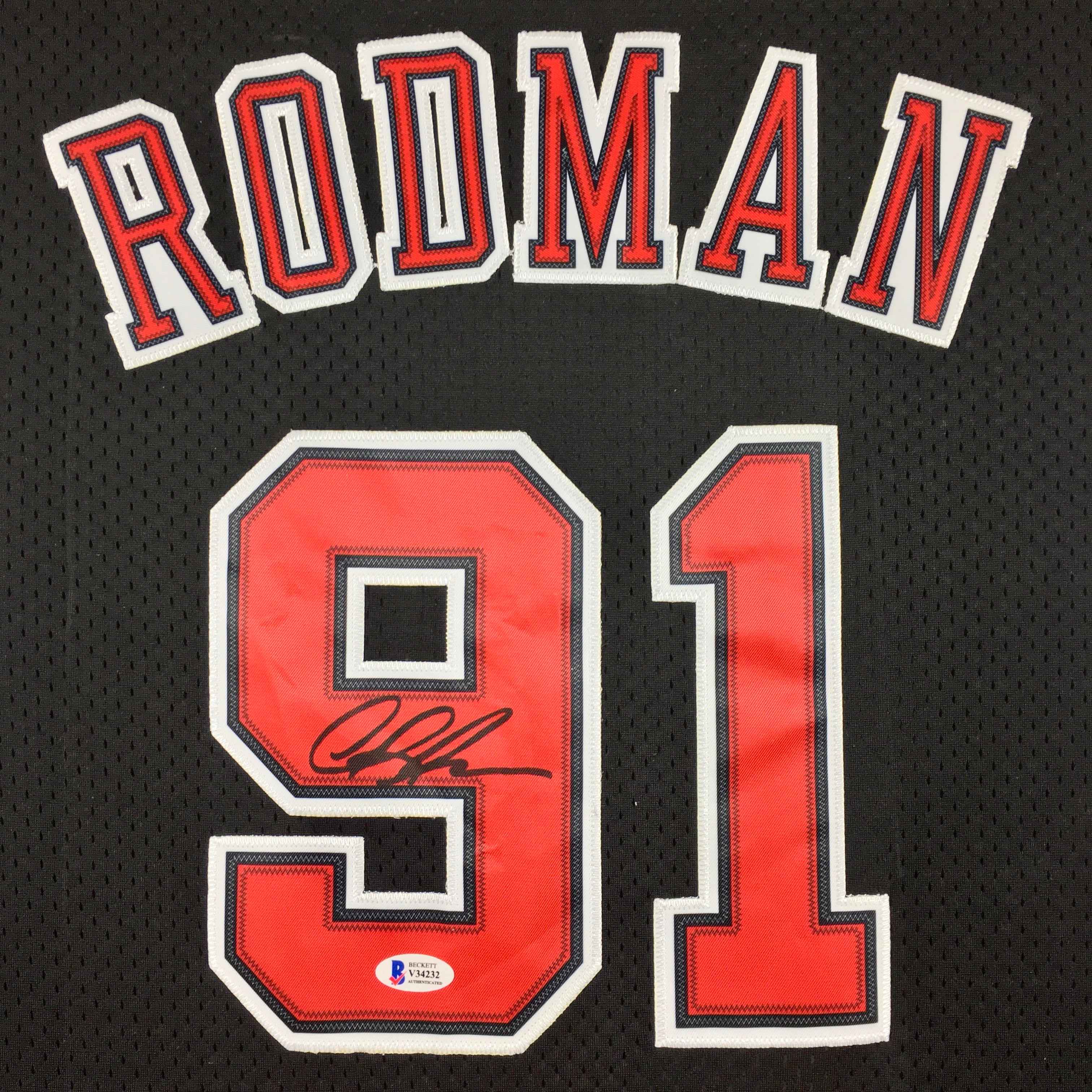 Dennis Rodman Signed Jersey Framed